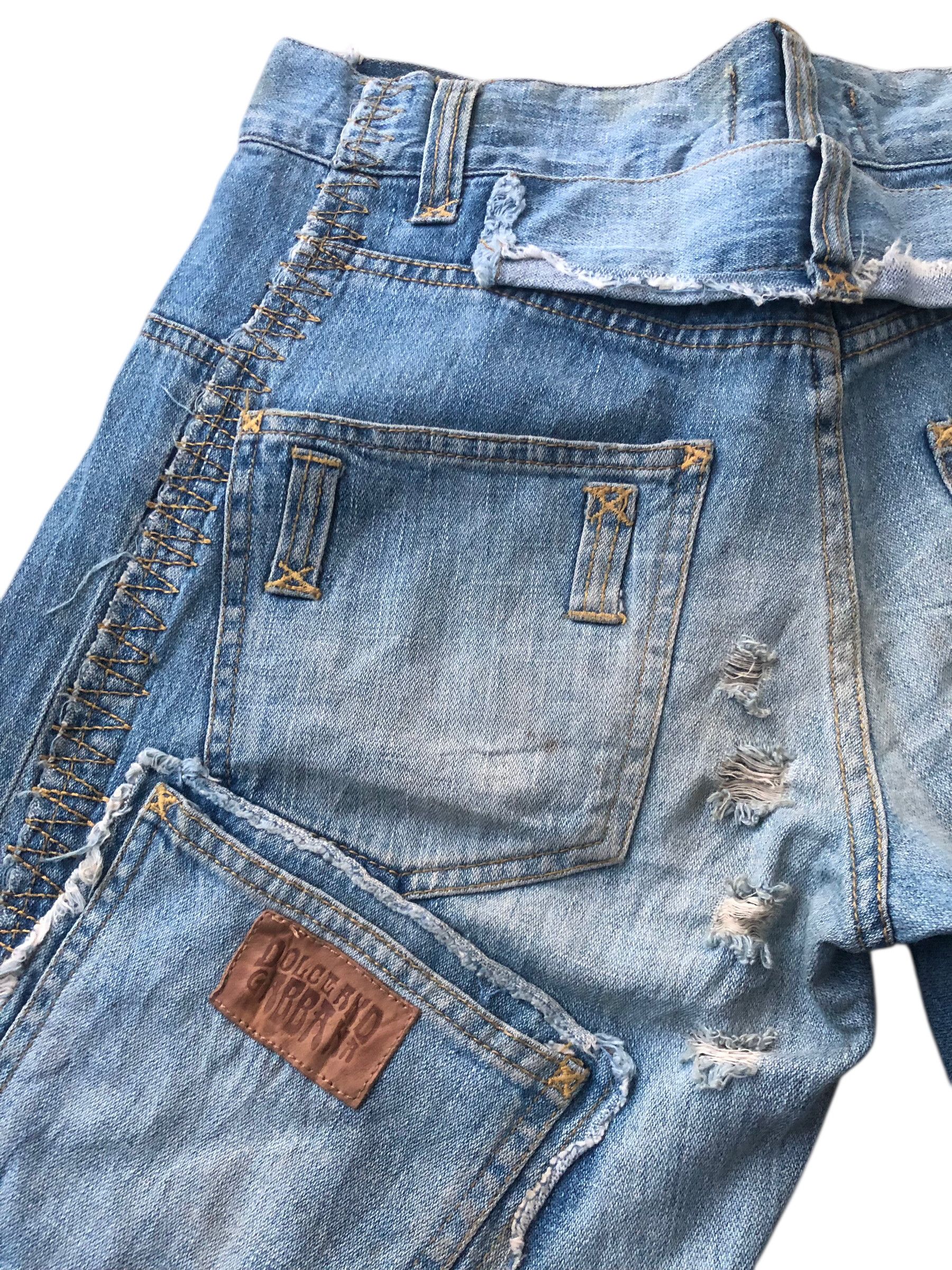 Dolce & Gabbana 💯DOLCE & GABBANA Vintage Distressed Style Worn Denim Jeans Size US 33 - 9 Thumbnail