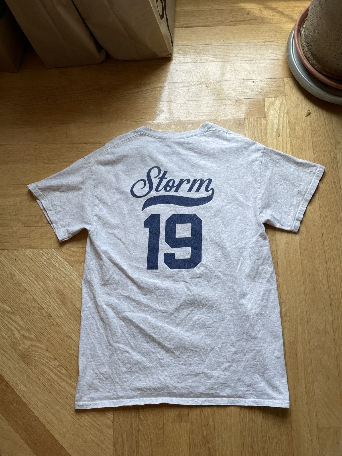MLB Vintage 00's New York Yankees #19 Cursive Tee T-shirt Gray Size US M / EU 48-50 / 2 - 3 Thumbnail