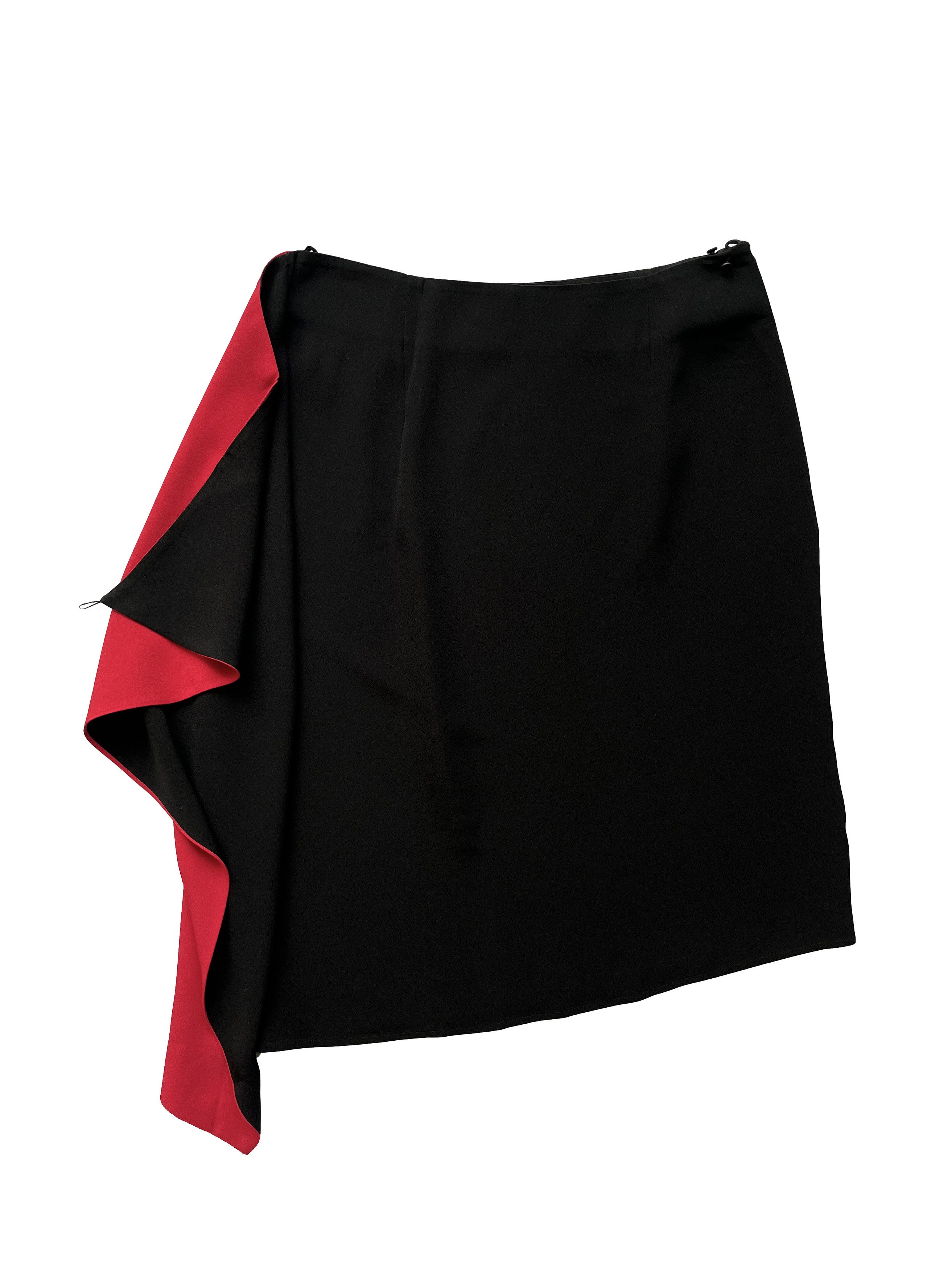 Maison Margiela ⚡️QUICK SALE⚡️2008 Margiela Red Black Wrap Around Skirt Size 28" / US 6 / IT 42 - 3 Thumbnail