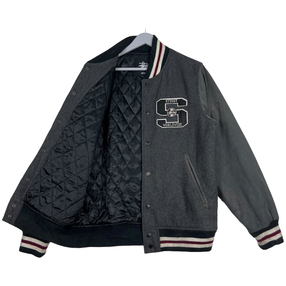 Stussy 🔥 STUSSY WORLDWIDE VARSITY BOMBER JACKET Size US M / EU 48-50 / 2 - 10 Thumbnail