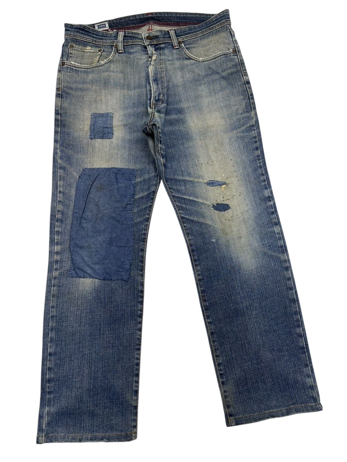 Kapital EDWIN PATCHWORK DISTRESSED DENIM JEANS LOOSE FIT Size US 36 / EU 52 - 3 Thumbnail
