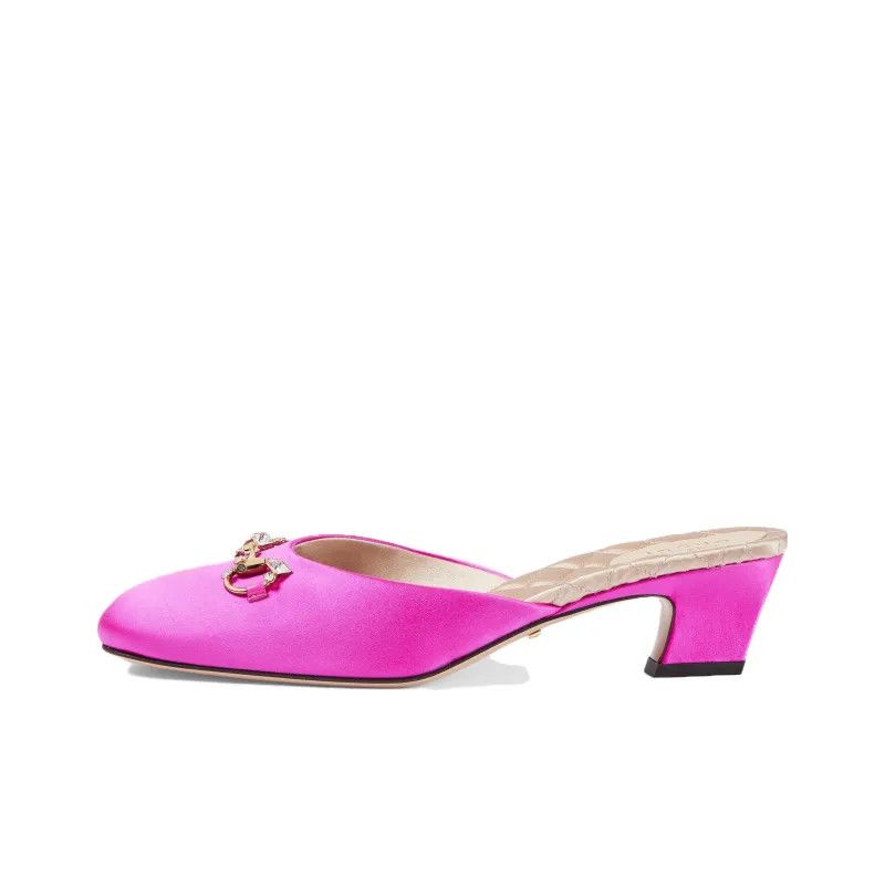 o1s1wg110125 Horsebit Mules in Fuchsia