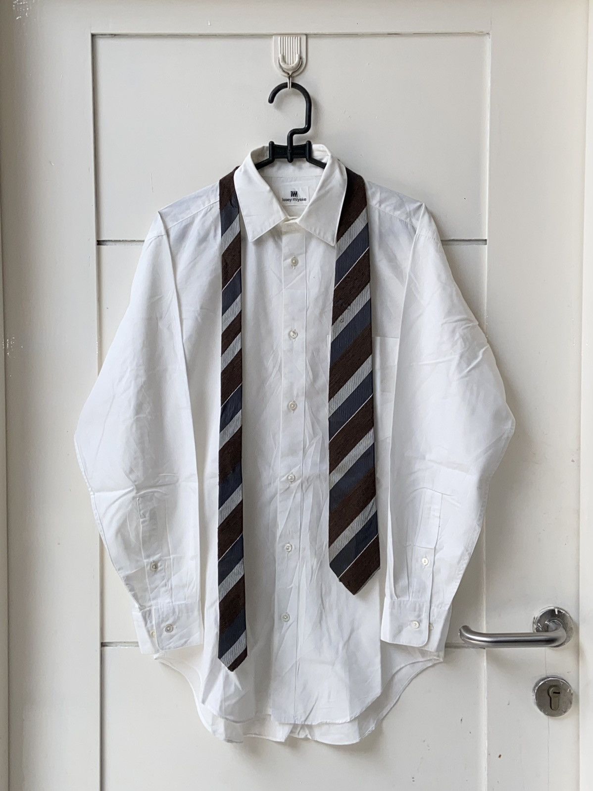 Issey Miyake ISSEY MIYAKE IM White Shirt Tie Size US S / EU 44-46 / 1 - 1 Thumbnail