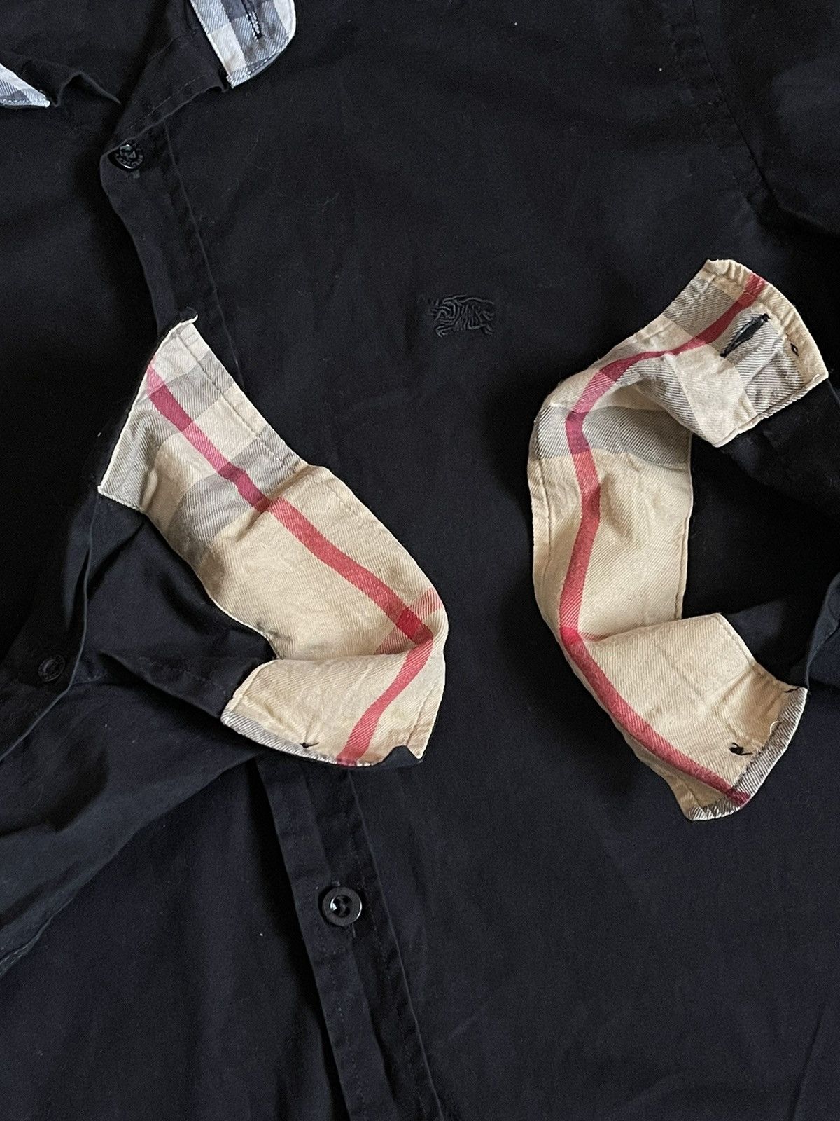 Burberry Burberry brit black nova check collar long sleeve shirt Size US M / EU 48-50 / 2 - 2 Thumbnail
