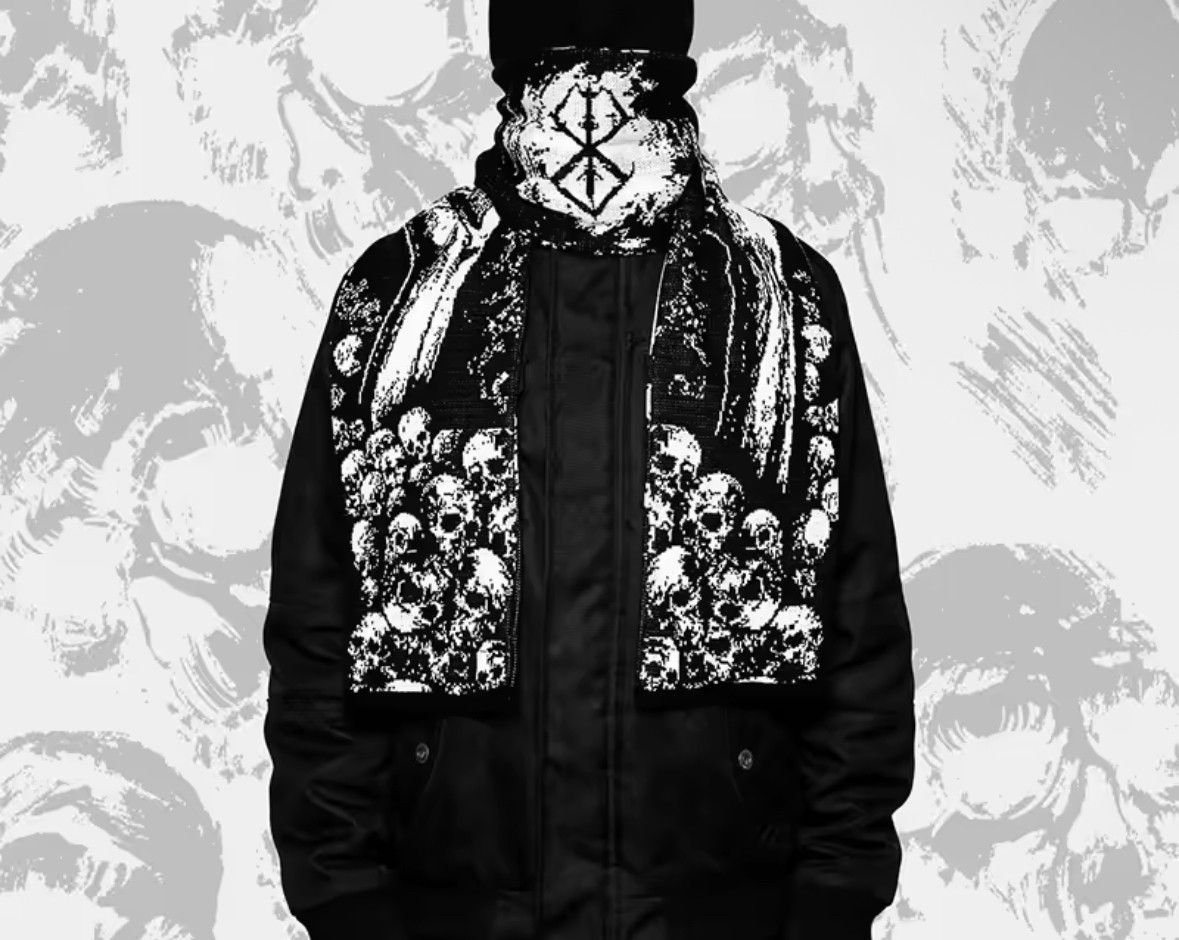 Other Fashion Ins Creative Gothic Skull Black Tessel Niche Scarf Size ONE SIZE - 1 Thumbnail