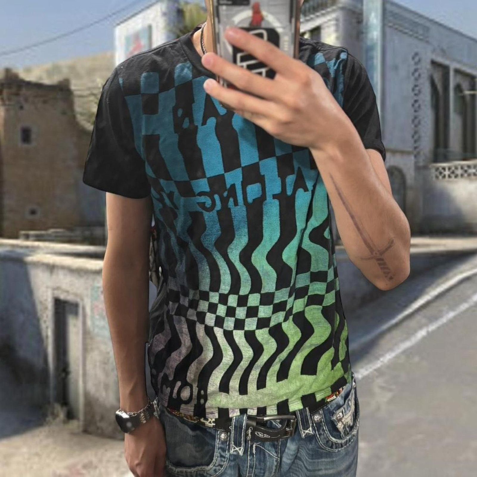 Other Black and blue checkerboard pattern shirt Size US S / EU 44-46 / 1 - 1 Thumbnail