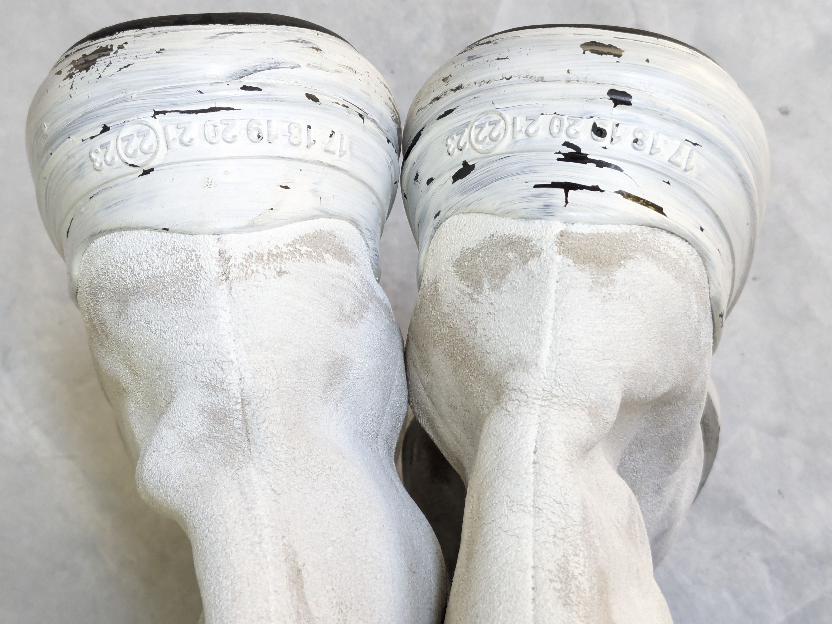 Maison Margiela Maison Margiela Tabi Boots White 11 44 Paint Leather Size US 11 / EU 44 - 14 Thumbnail