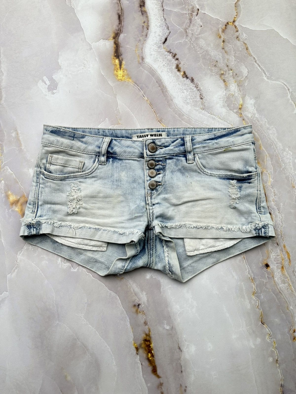 Japanese Brand Vintage Mini Shorts (E1) Size 25" / US 0 / IT 36 - 1 Thumbnail