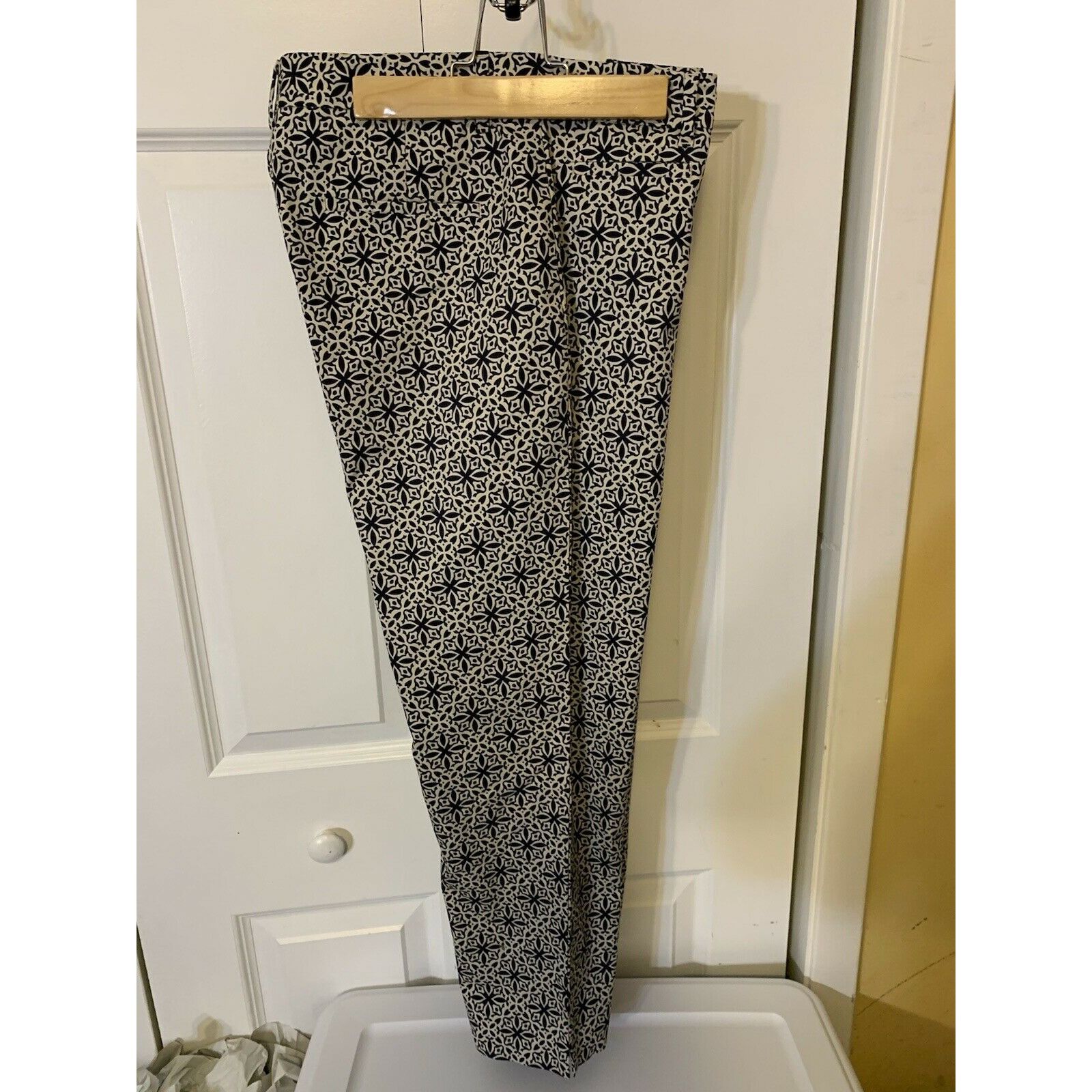 Other TALBOTS Black White Paisley Women Sz 10 Pants Size 32" / US 10 / IT 46 - 4 Thumbnail