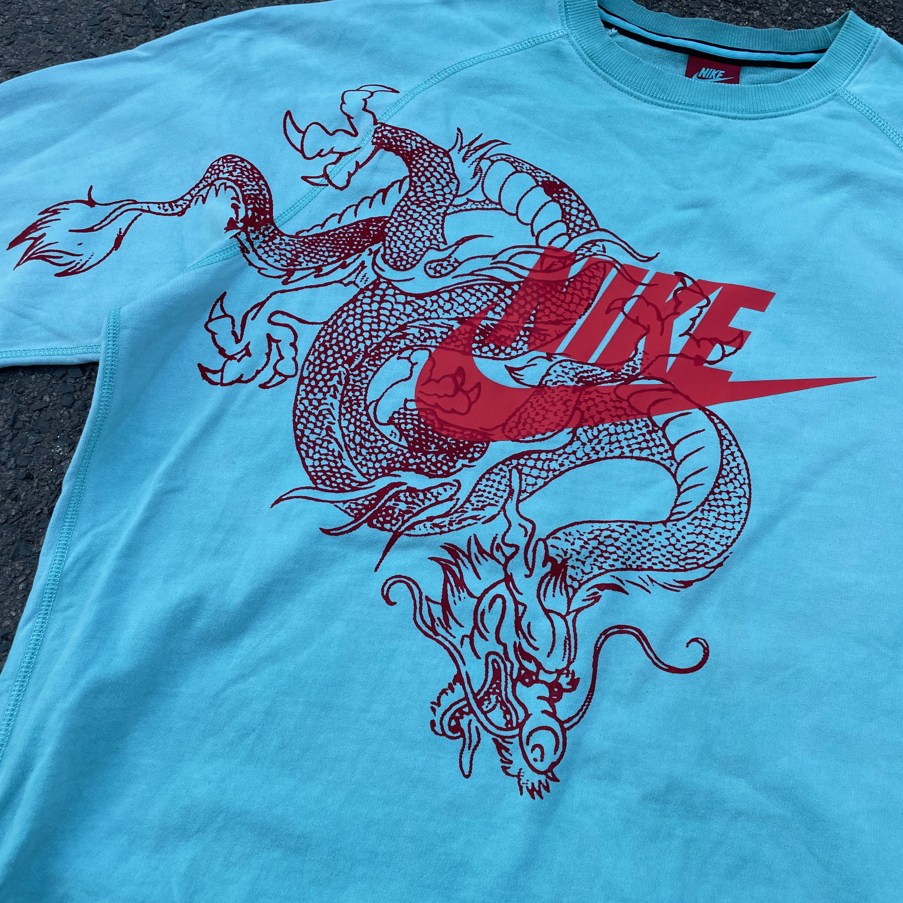 Nike Custom Nike Red Dragon Reworked Sweatshirt Grunge Y2K Size US XL / EU 56 / 4 - 4 Thumbnail