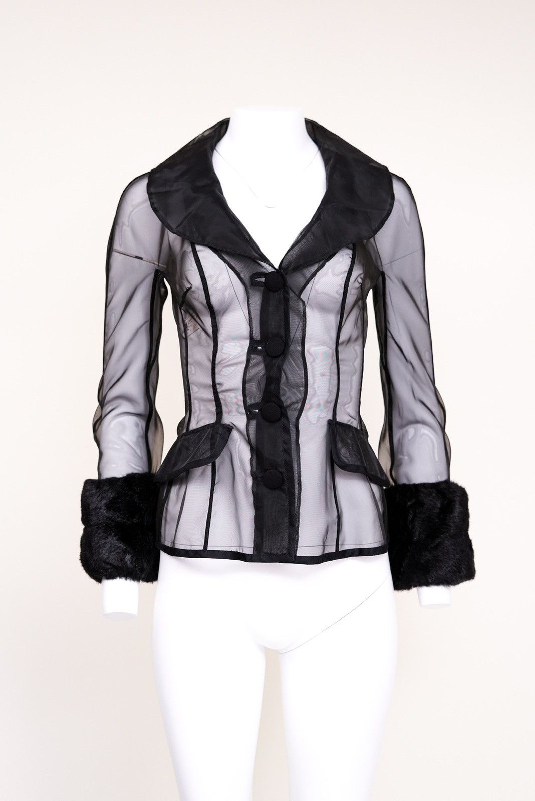 Dolce & Gabbana Dolce & Gabbana 1995 Sheer Fur Cuff Jacket Size S / US 4 / IT 40 - 2 Thumbnail