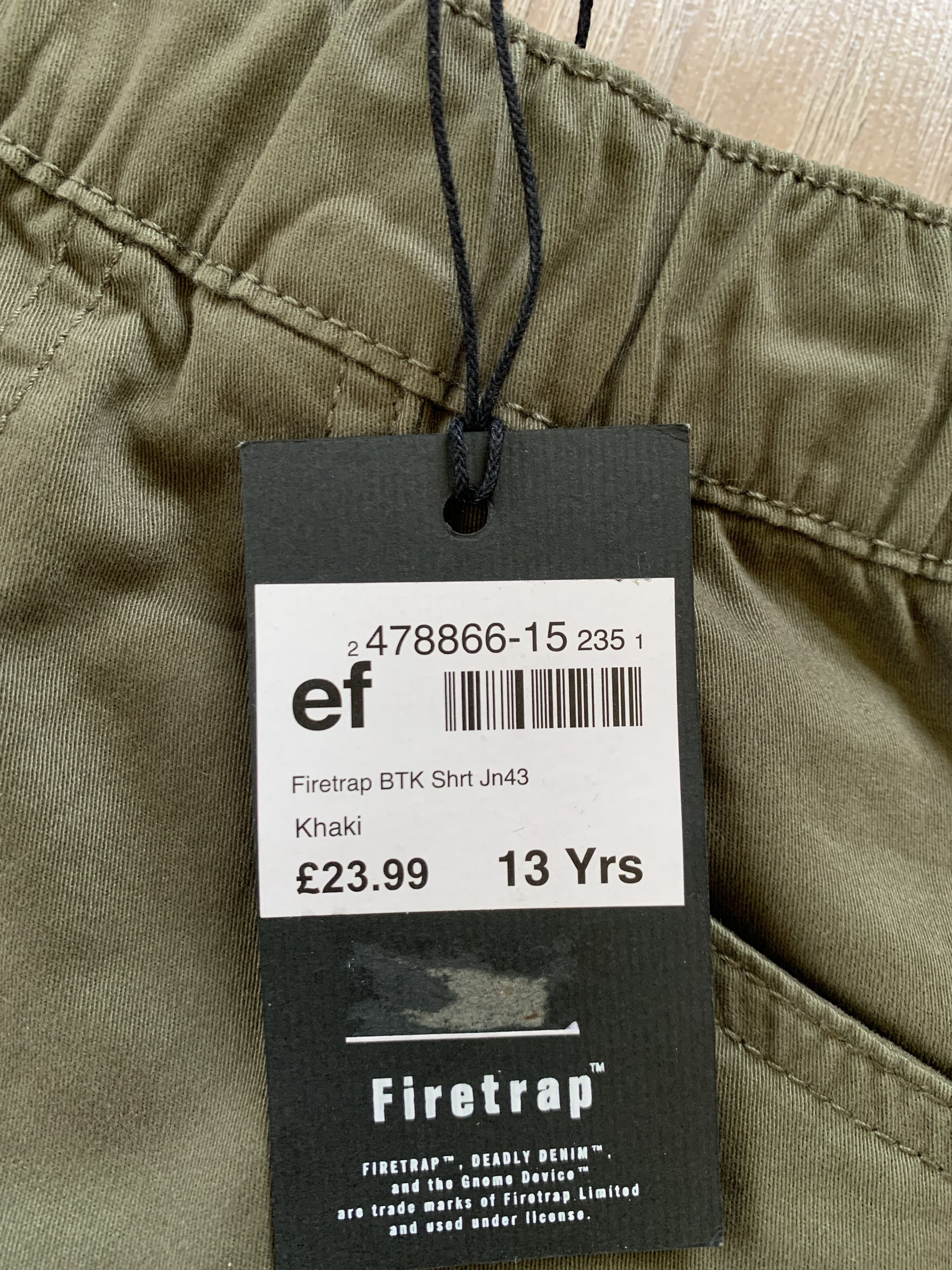 Firetrap Firetrap Khaki Junior Cargo Shorts Size US 26 / EU 42 - 6 Thumbnail