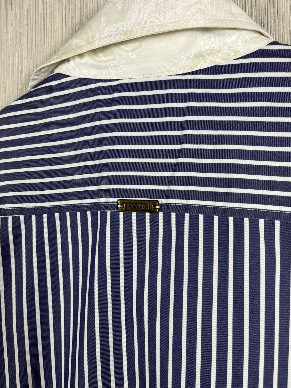 Roberto Cavalli Vintage Roberto Just Cavalli luxury baroque striped shirt Size US S / EU 44-46 / 1 - 22 Thumbnail