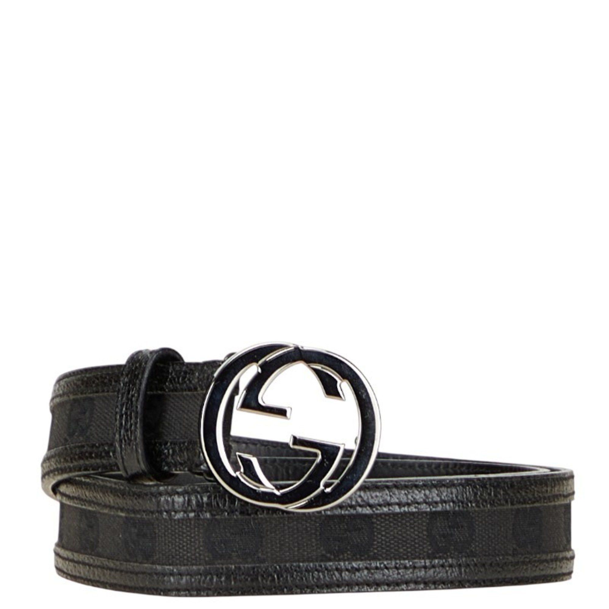 Gucci Gucci Interlocking G Belt 80/32 450000 Black Leather  display picture 1