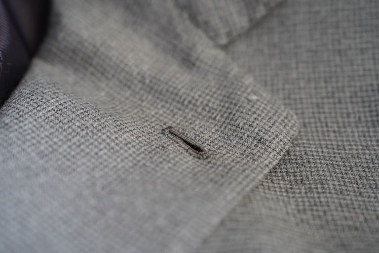Kiton KITON JACKET BLAZER CASHMERE/SILK GREY SUMMER SHORT JACKET Size 36S - 11 Thumbnail