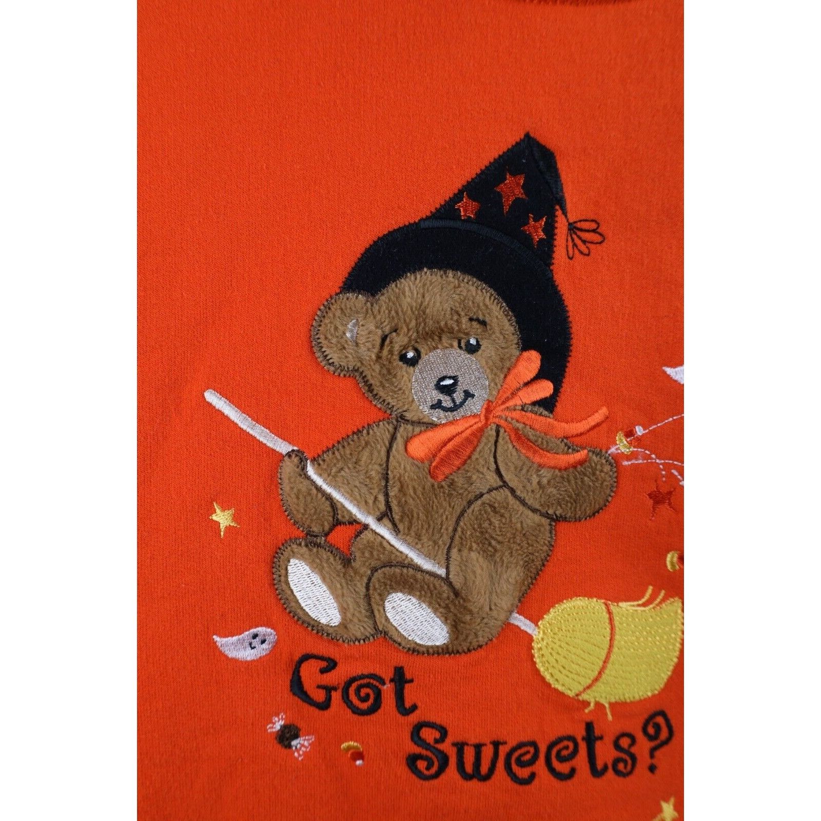 Vintage Vintage 90s Streetwear Halloween Bear Witch Sweatshirt Size L / US 10 / IT 46 - 7 Thumbnail