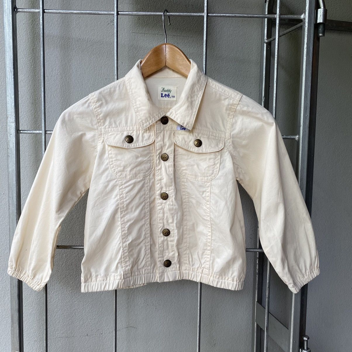 Lee Lee Kids Cream Denim-Style Jacket – Size 110 Size US XXS / EU 40 - 1 Thumbnail