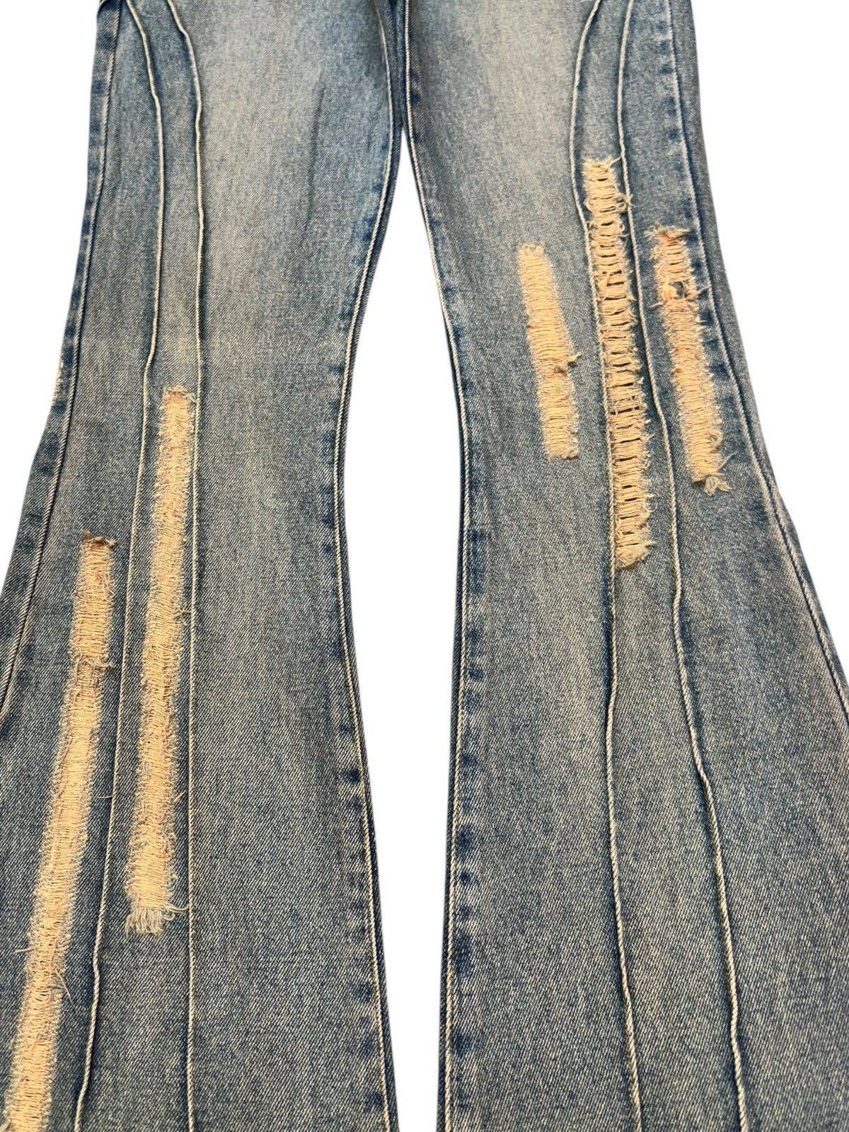 Who Decides War Vintage Japanese Brand Flare Mudwash Distressed Denim Size US 28 / EU 44 - 3 Thumbnail