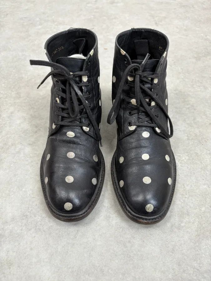 Saint Laurent Paris 2010s Saint Laurent Black Leather Pointed Boots Size US 7.5 / IT 37.5 - 2 Thumbnail