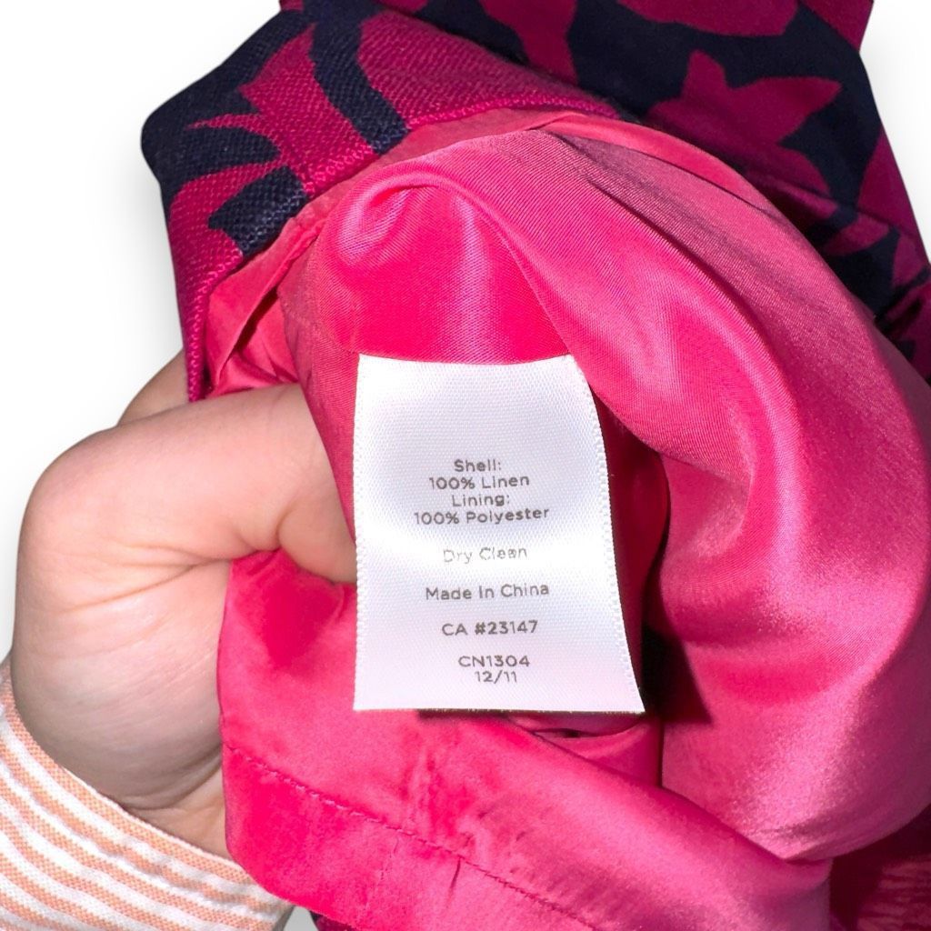 Other NWT Talbots 100% Linen Pink & Navy Cap Sleeve Dress Sz 8 Size M / US 6-8 / IT 42-44 - 8 Thumbnail