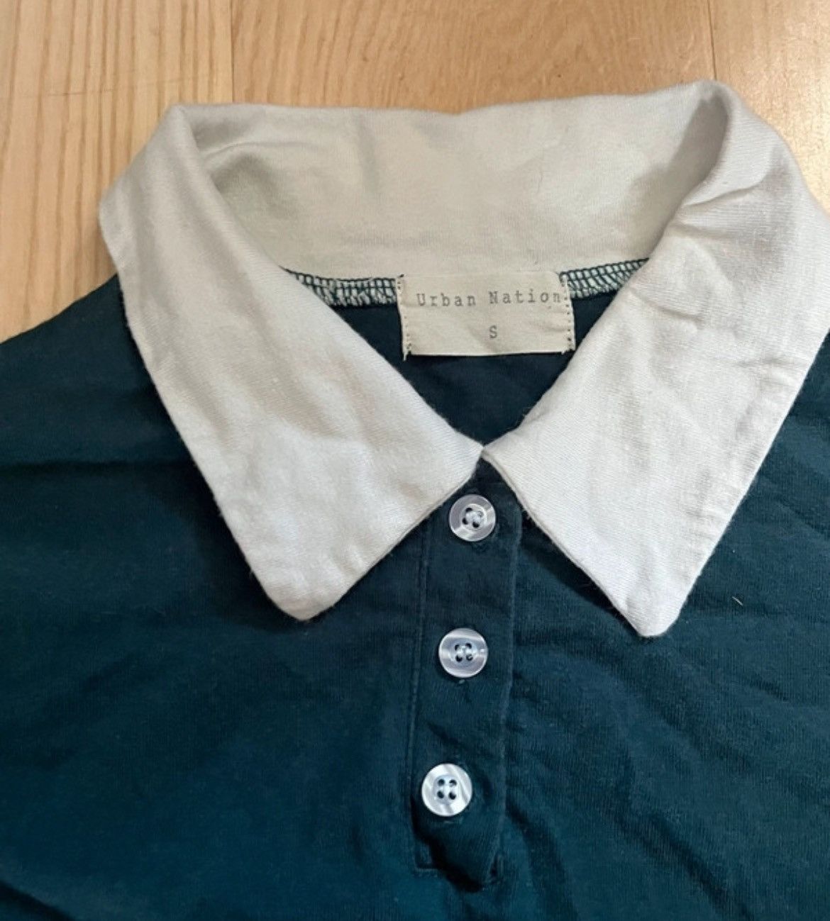 Vintage Vintage crop top short polo blouse sweatshirt collar Size S / US 4 / IT 40 - 2 Thumbnail