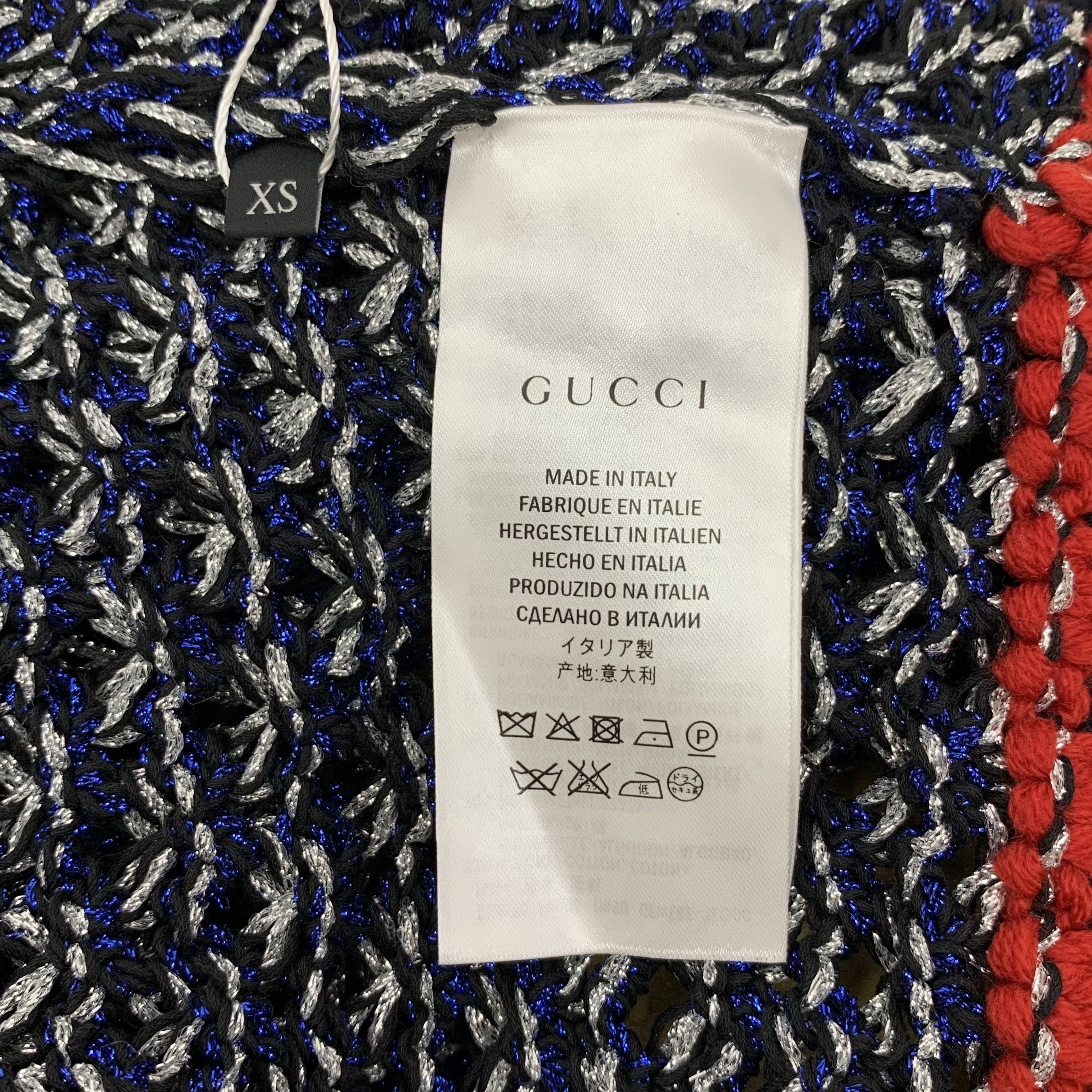 Gucci Gucci Navy Striped Button Cotton Knit Cardigan (Size XS) Size XS / US 0-2 / IT 36-38 - 4 Thumbnail