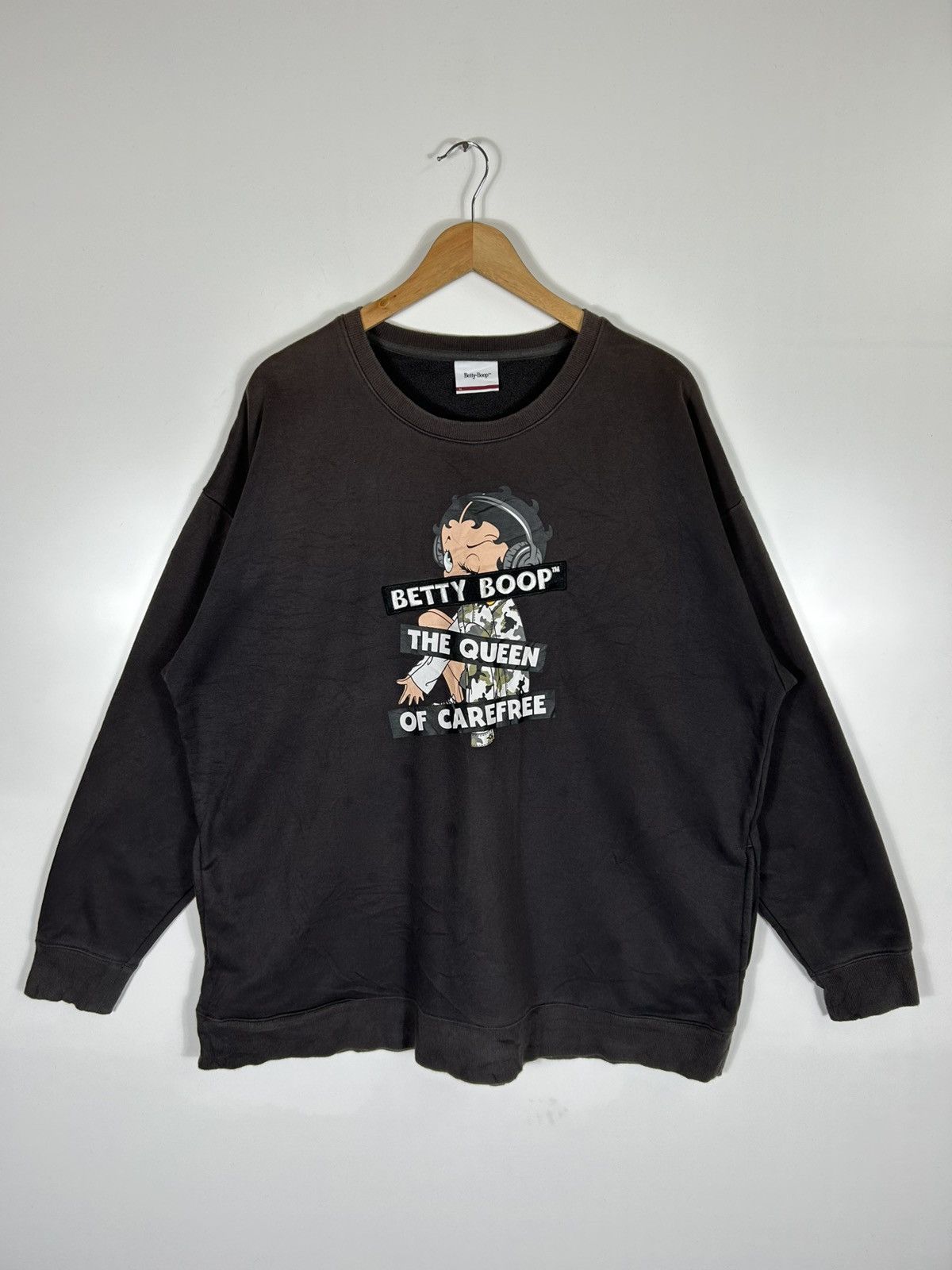 Anime 🔥Betty Boop Dark Grey Sweatshirt - 5L Size US XL / EU 56 / 4 - 1 Thumbnail