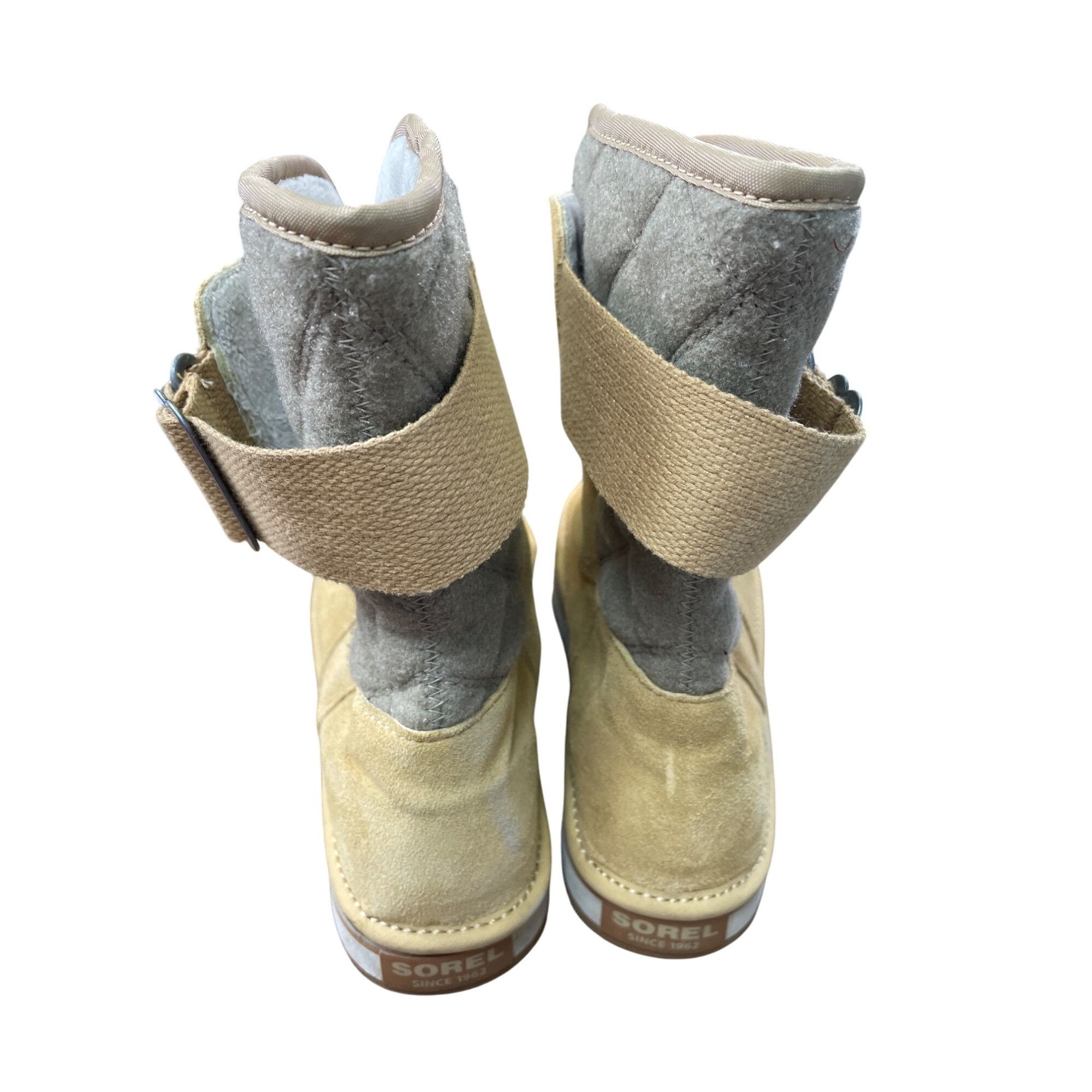 SOREL Sorel womans tan gray suede lined winter fall mid calf boots Size US 9 / IT 39 - 11 Thumbnail