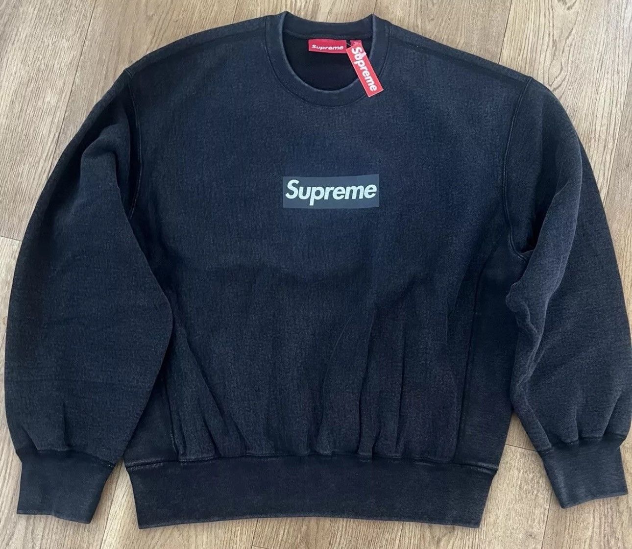 トップス Washed Box Logo Crewneck supreme black M Supreme Washed Box Logo Crewneck Black Men's - SS25 - US