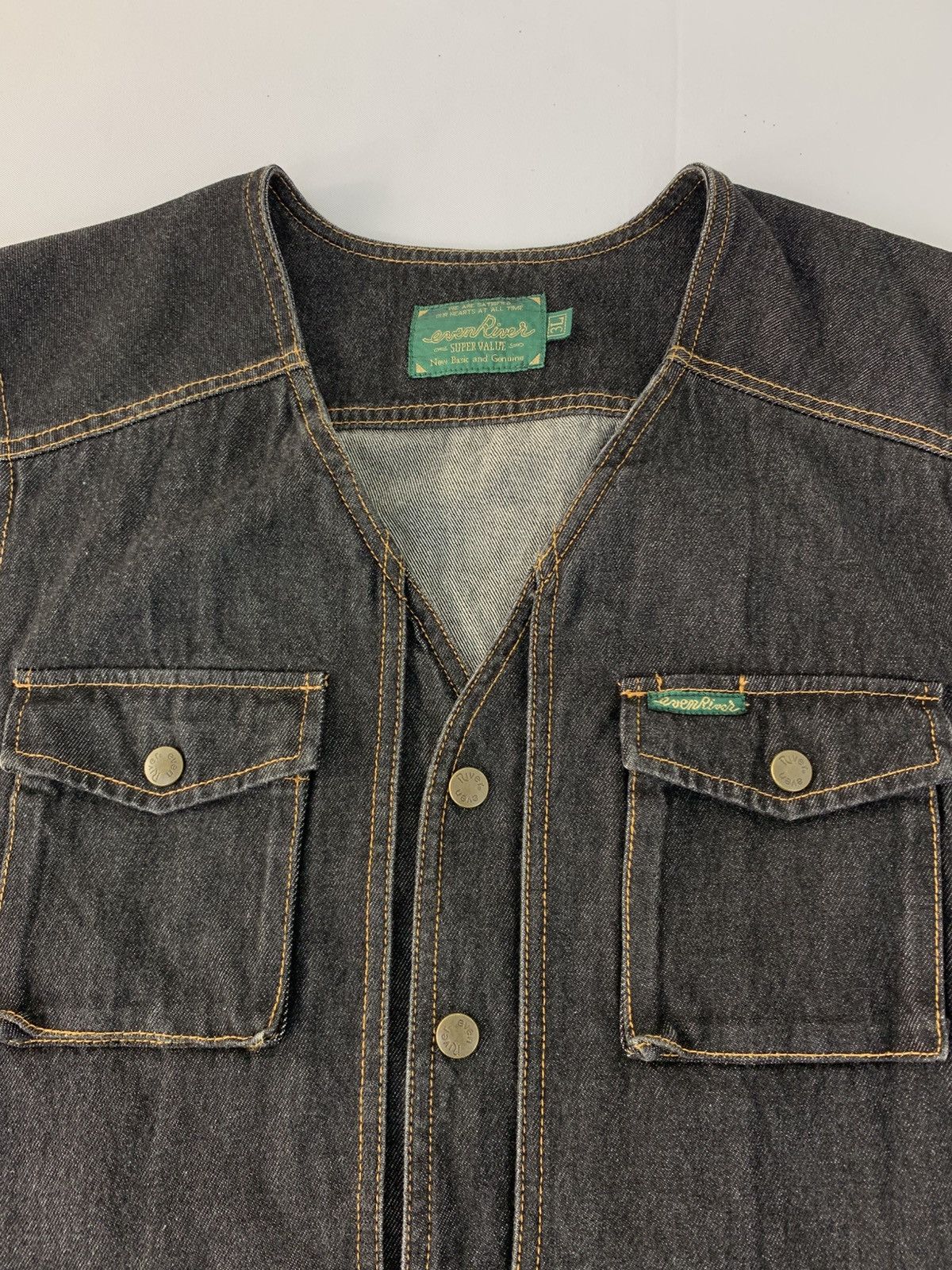 Japanese Brand 90s Evenriver Supervalue Vest Denim Jacket Multipocket Size US XL / EU 56 / 4 - 3 Thumbnail