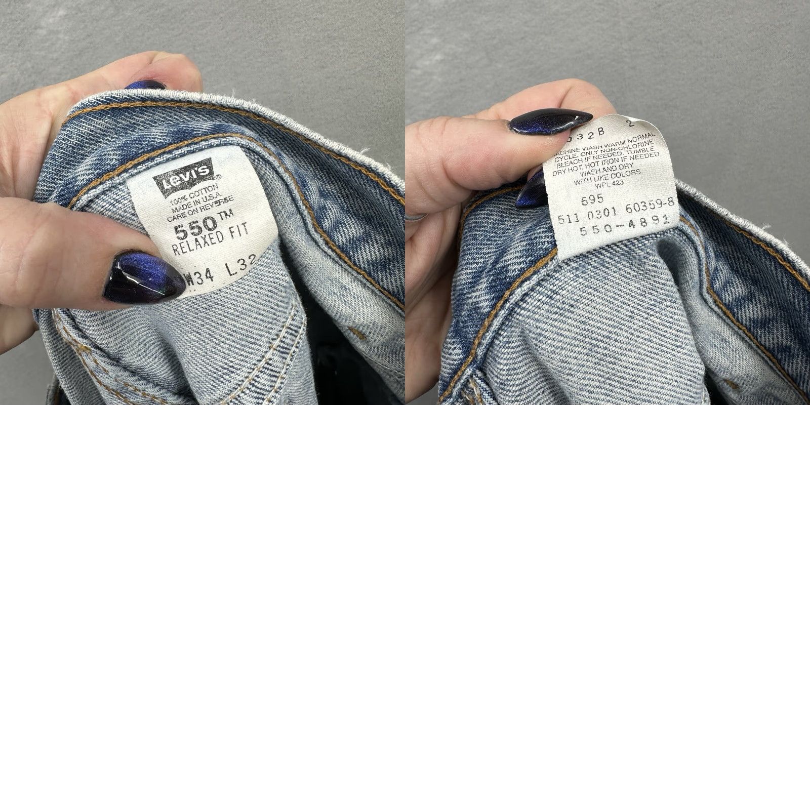 Levi's VINTAGE Levi's Levi's 550 Jeans Mens 34x32 Blue Denim 90s Y2K 5-Pocket Relaxed Regular Size 34 USA Leather Logo read Vintage 550 jeans USA Mens 34x32 Size US 34 / EU 50 - 10 Thumbnail