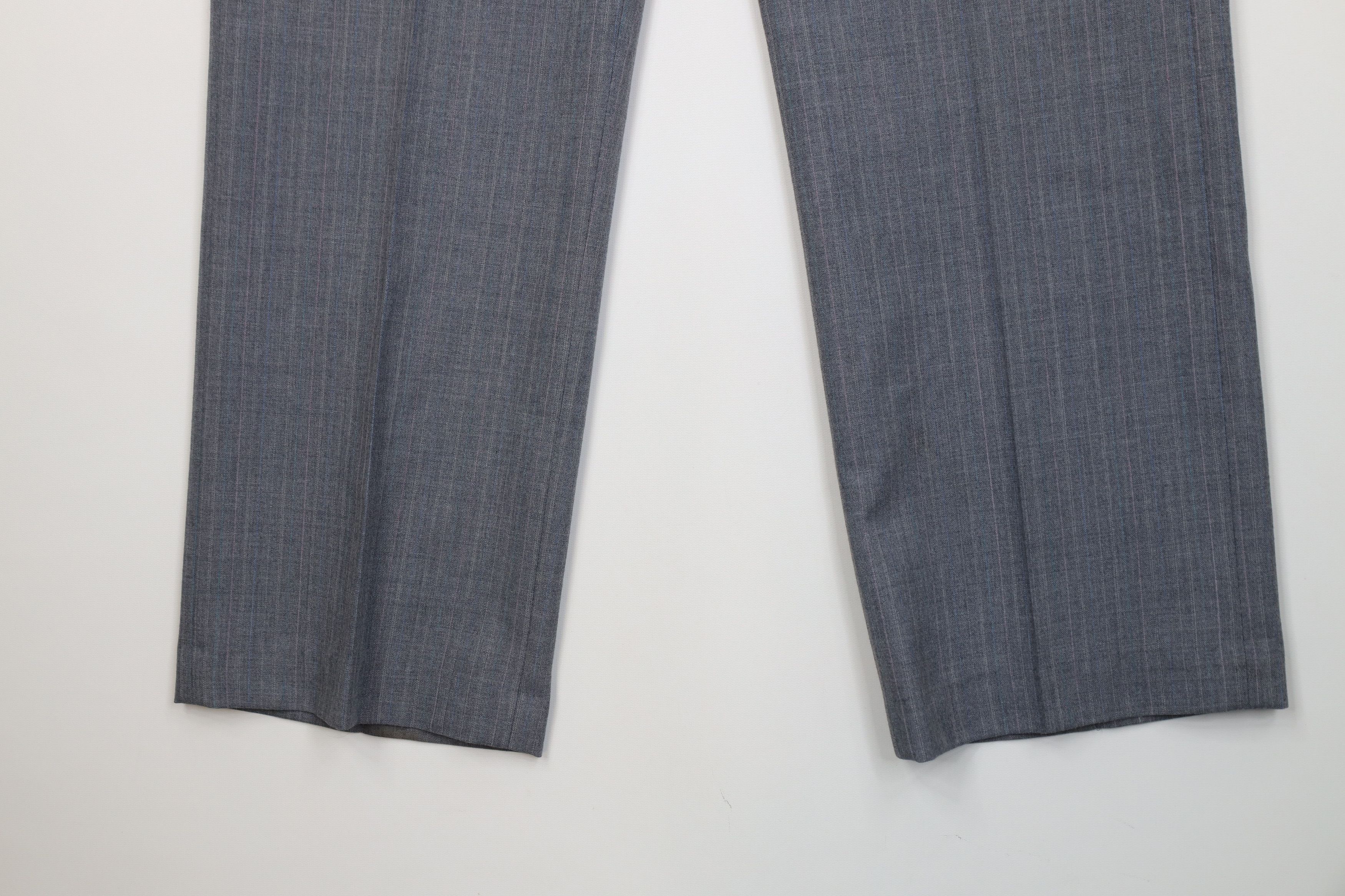 Vintage Vintage 70s Streetwear Pinstriped Wide Leg Chino Pants US Size US 34 / EU 50 - 4 Thumbnail