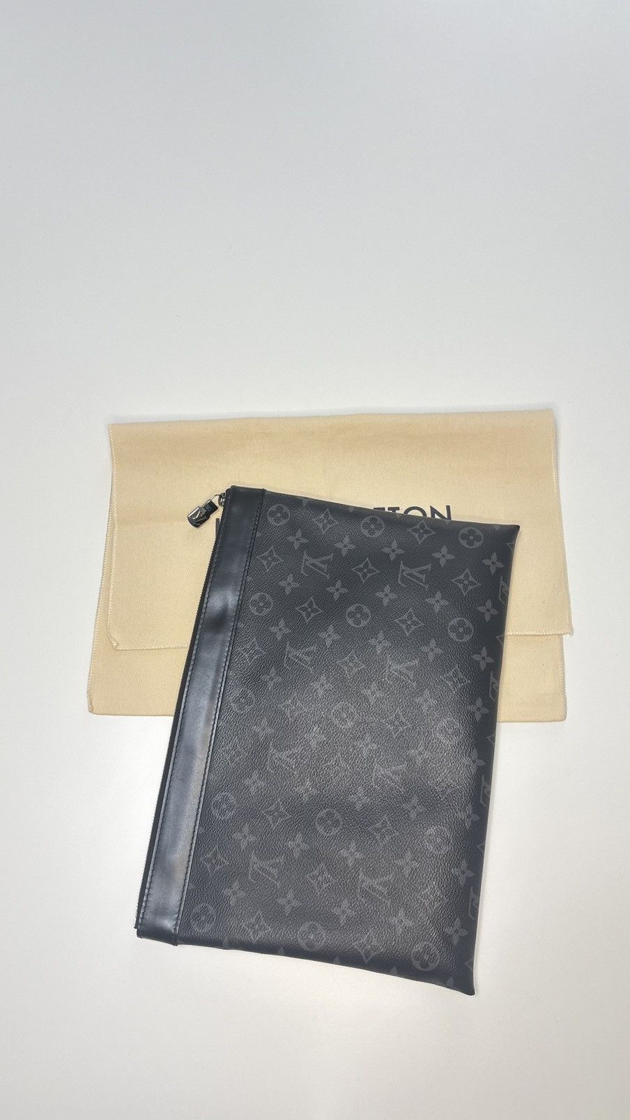 Louis Vuitton Louis Vuitton Pochette Voyage Eclipse Monogram Black Size ONE SIZE - 10 Thumbnail