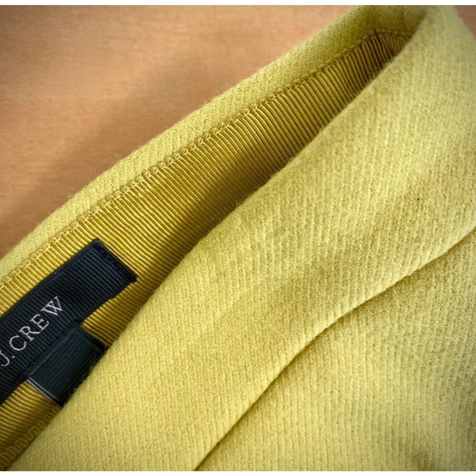 J.Crew J. Crew Felted 100% Wool Mini Skirt with Back Zip In Citrus Size 26" / US 2 / IT 38 - 6 Thumbnail