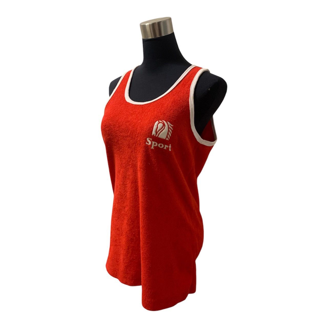 Vintage Vintage Authentic 80s Red Terrycloth Sports Tank Top Size M / US 6-8 / IT 42-44 - 2 Thumbnail