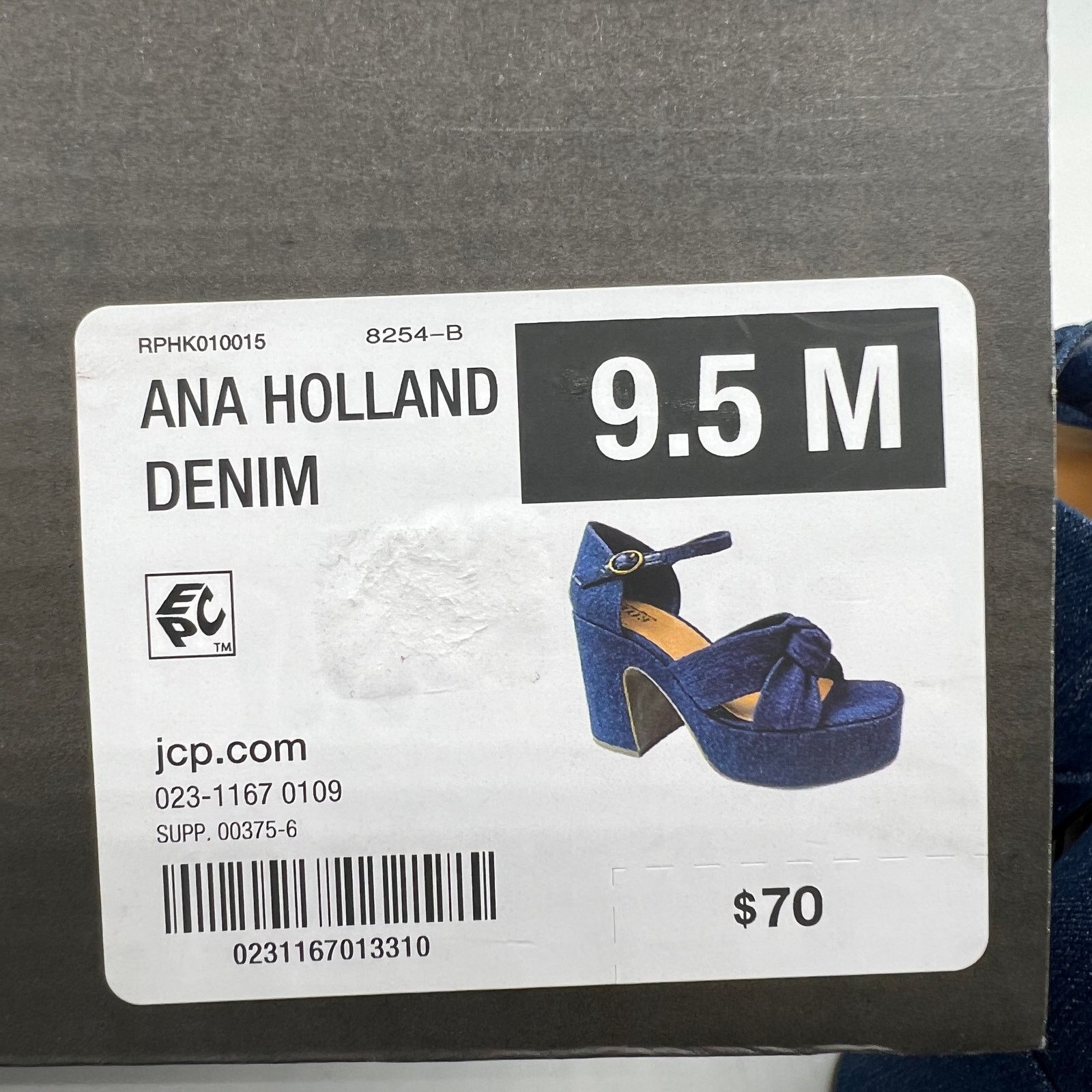 Other a.n.a Womens Holland Heeled Sandals Denim Platform Size US 9.5 / IT 39.5 - 14 Thumbnail