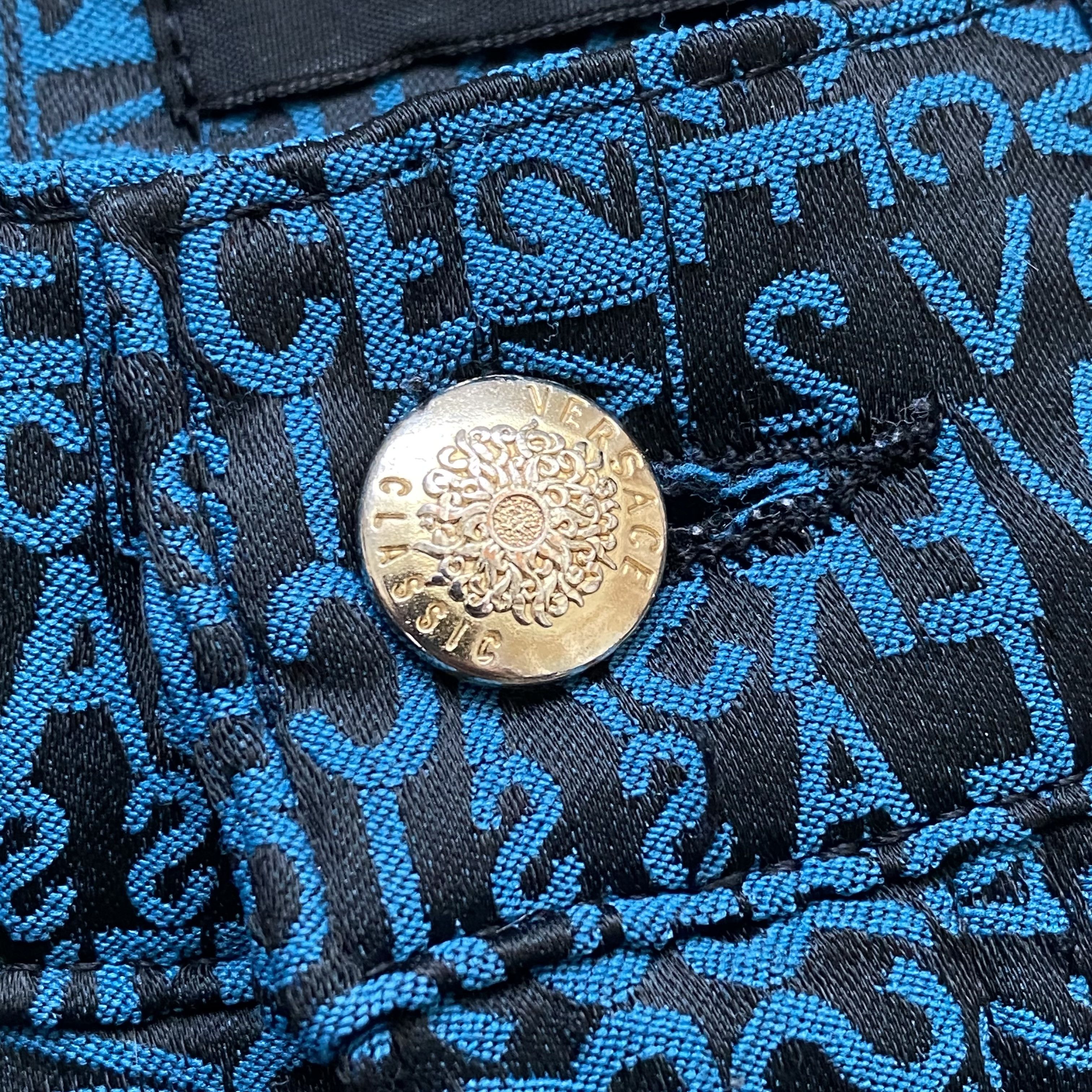 Versace 💎Rare Vintage Versace Jeans Couture Monogram Pant Y2K Size 26" / US 2 / IT 38 - 5 Thumbnail