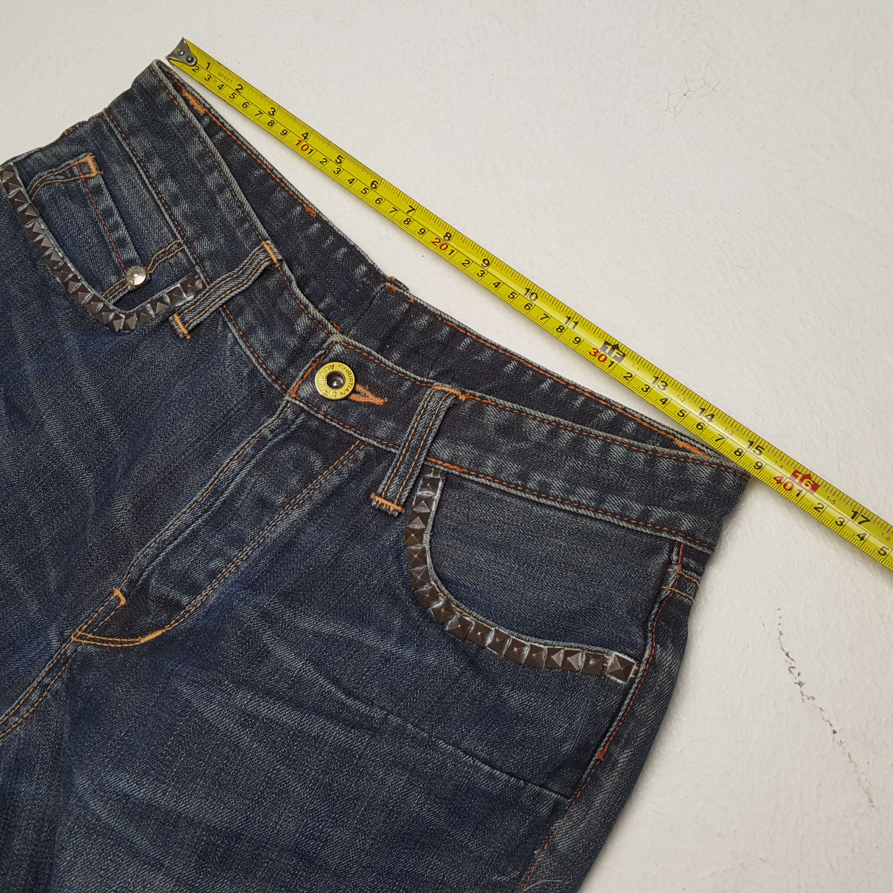 Christian Audigier × Designer × Vintage CHRISTIAN AUDIGIER Denim Fashion Designer Custom Art Jeans Size US 30 / EU 46 - 7 Thumbnail