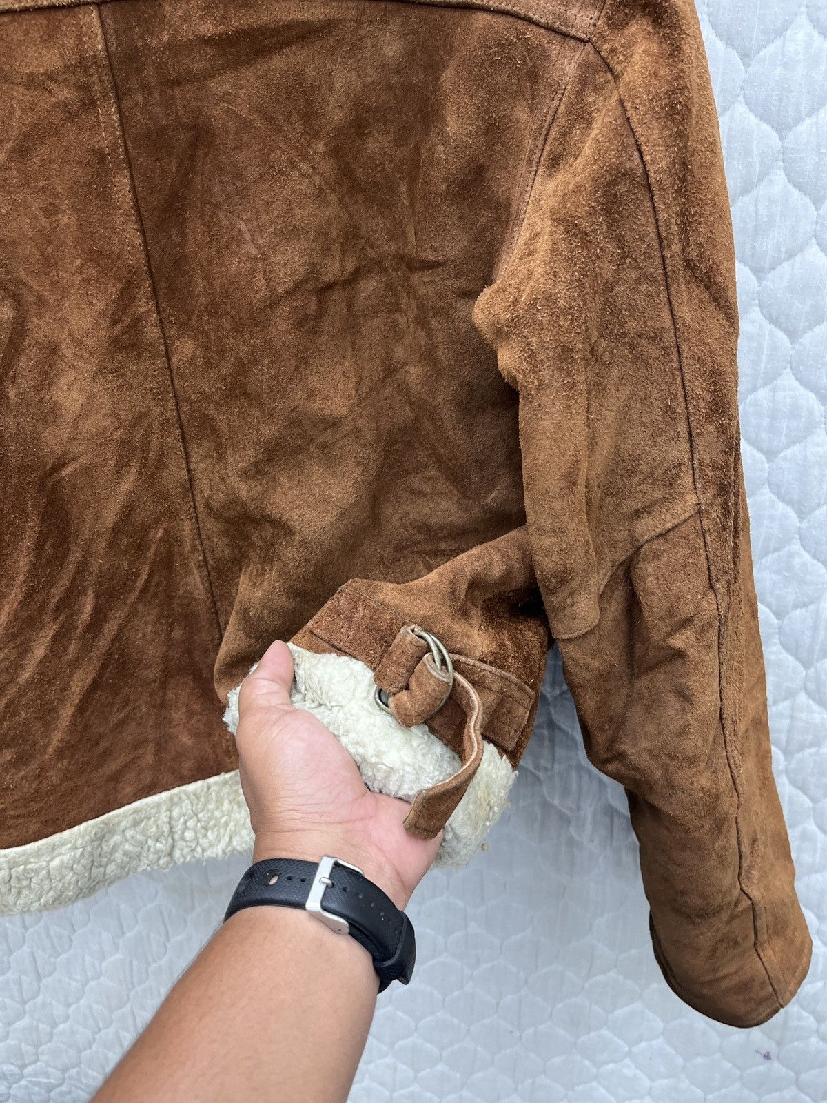 Vintage 🔥🔥🔥ARCHIVE CREATION CUBE LEATHER SHEARLING JACKET Size US L / EU 52-54 / 3 - 19 Thumbnail