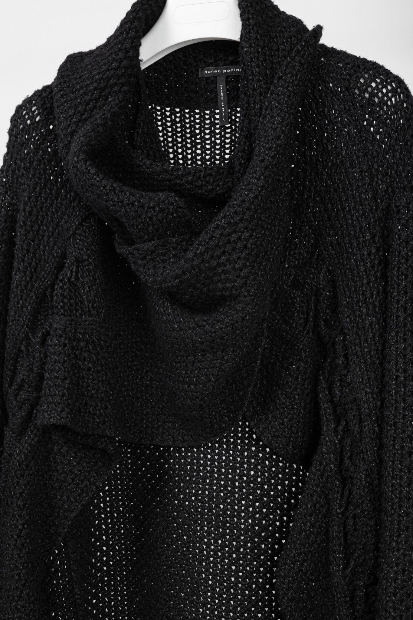 Sarah Pacini Sarah Pacini Wool-Blend Cable-Knit Crossover Cowl Sweater Size ONE SIZE - 7 Thumbnail