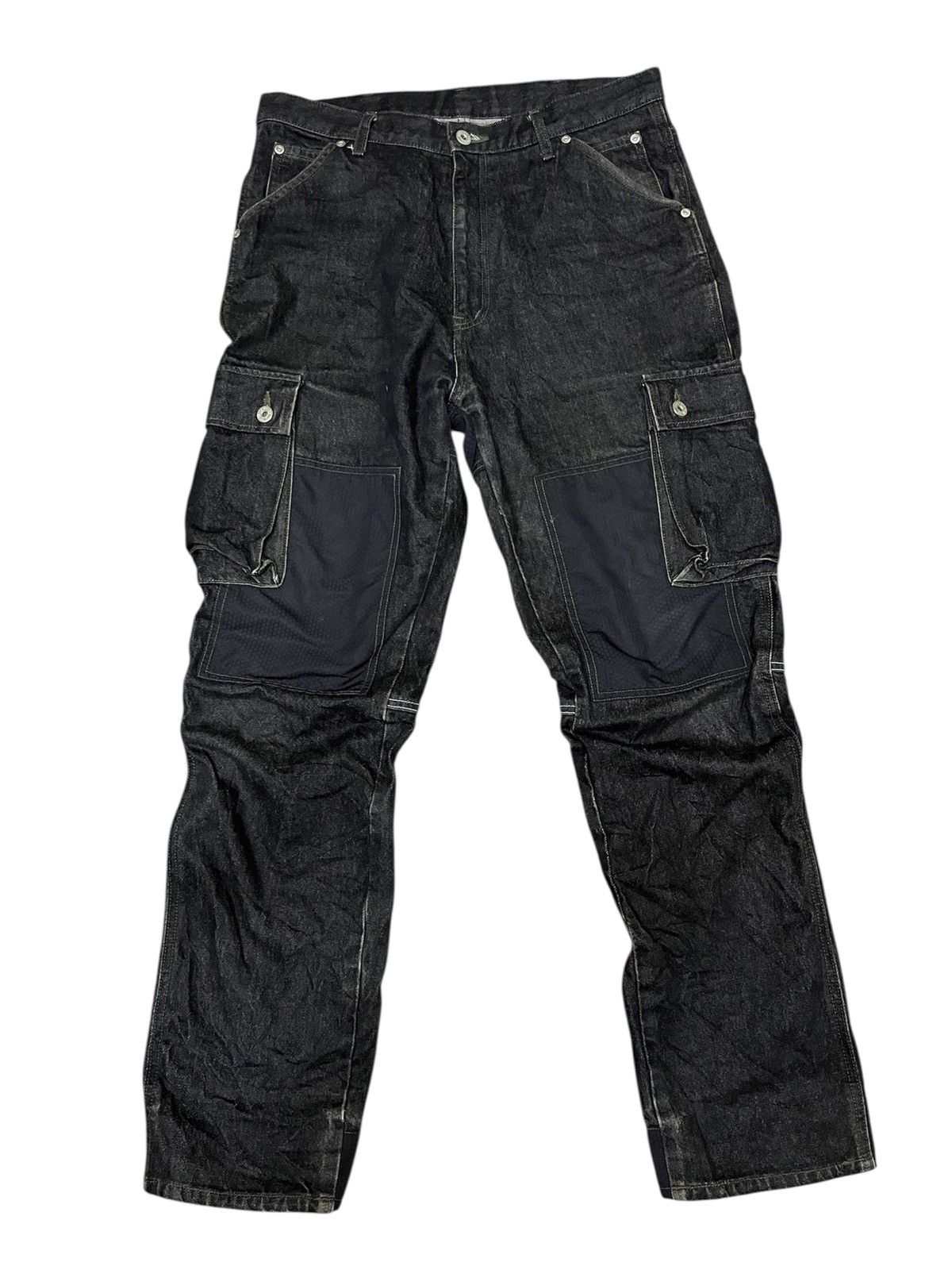 Hiroshi Fujiwara Hectic Denim Rocstar Garment Cargo Pants Size US 35 - 1 Thumbnail