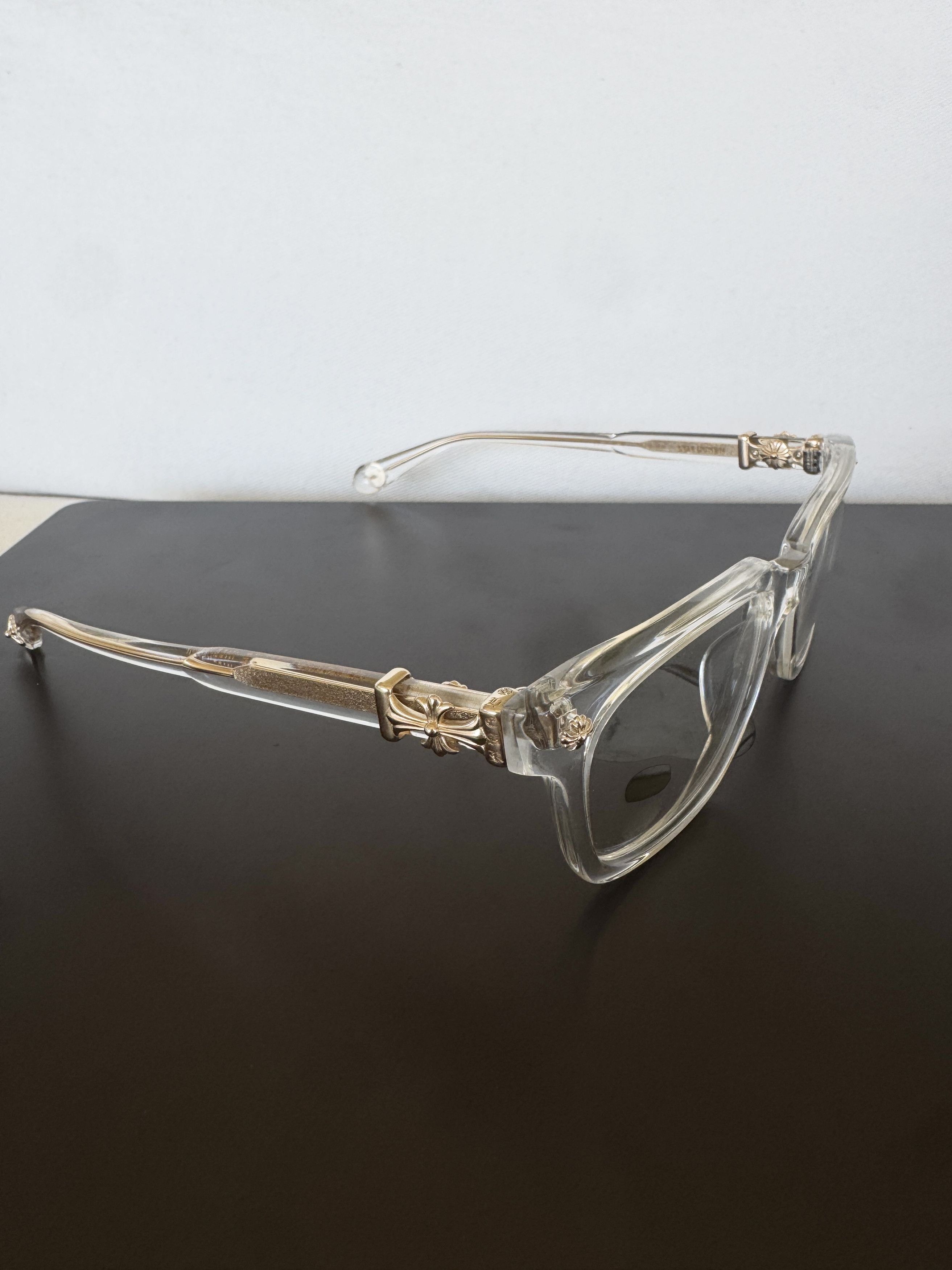 Chrome Hearts CHROME HEARTS COX UCKER GLASSES WITH GOLD HARDWARE Size ONE SIZE - 6 Thumbnail