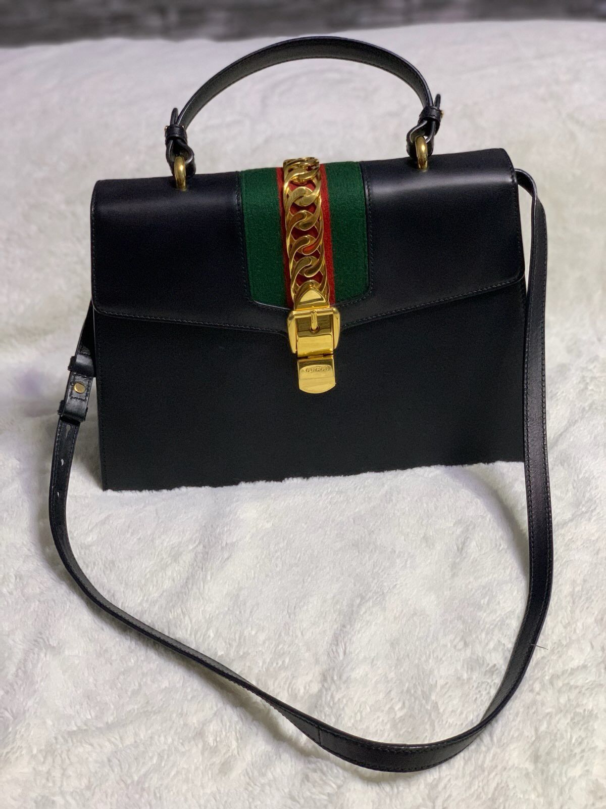 Gucci Gucci Large Top Handle Leather Tote Bag Size ONE SIZE - 3 Thumbnail