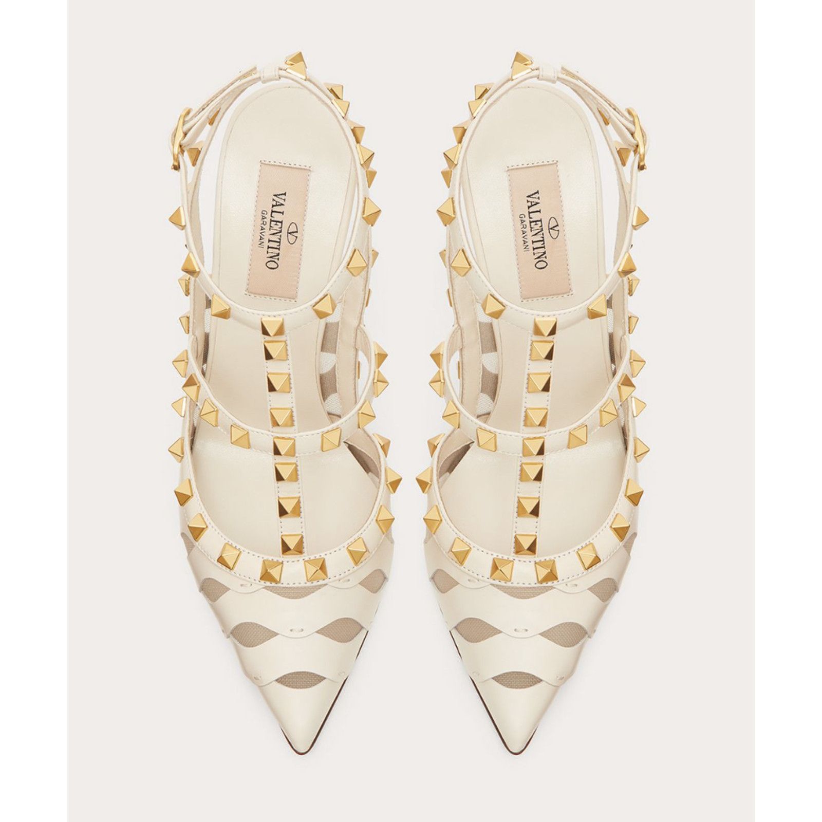 Valentino Rockstud Wave Embroidery Ankle Strap Classic Heel Pump 41 Size US 11 / IT 41 - 6 Thumbnail