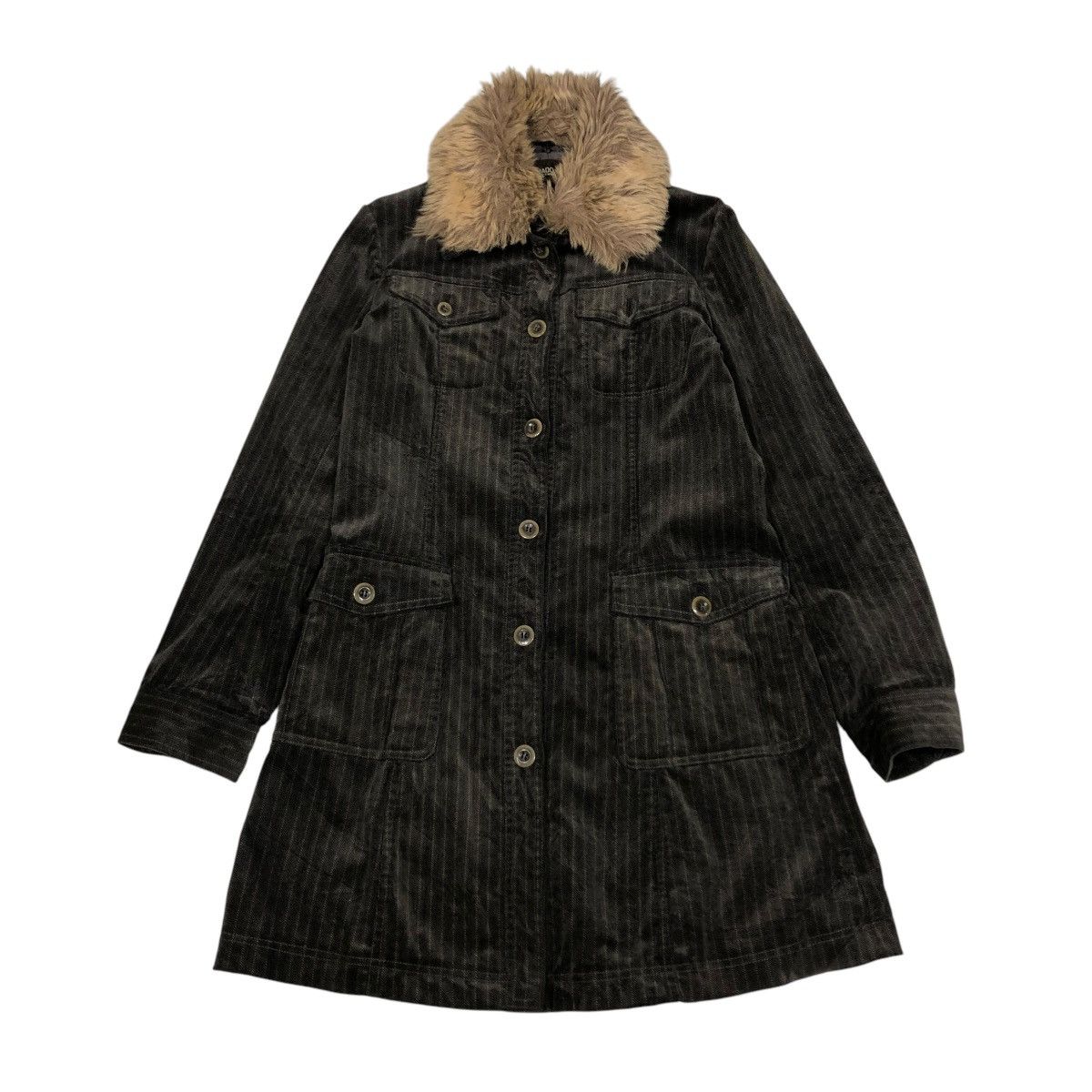 Tornado Mart 🔥VINTAGE HICKORY CHORE JACKET TORNADO MART MINK FUR COLLAR Size S / US 4 / IT 40 - 1 Thumbnail