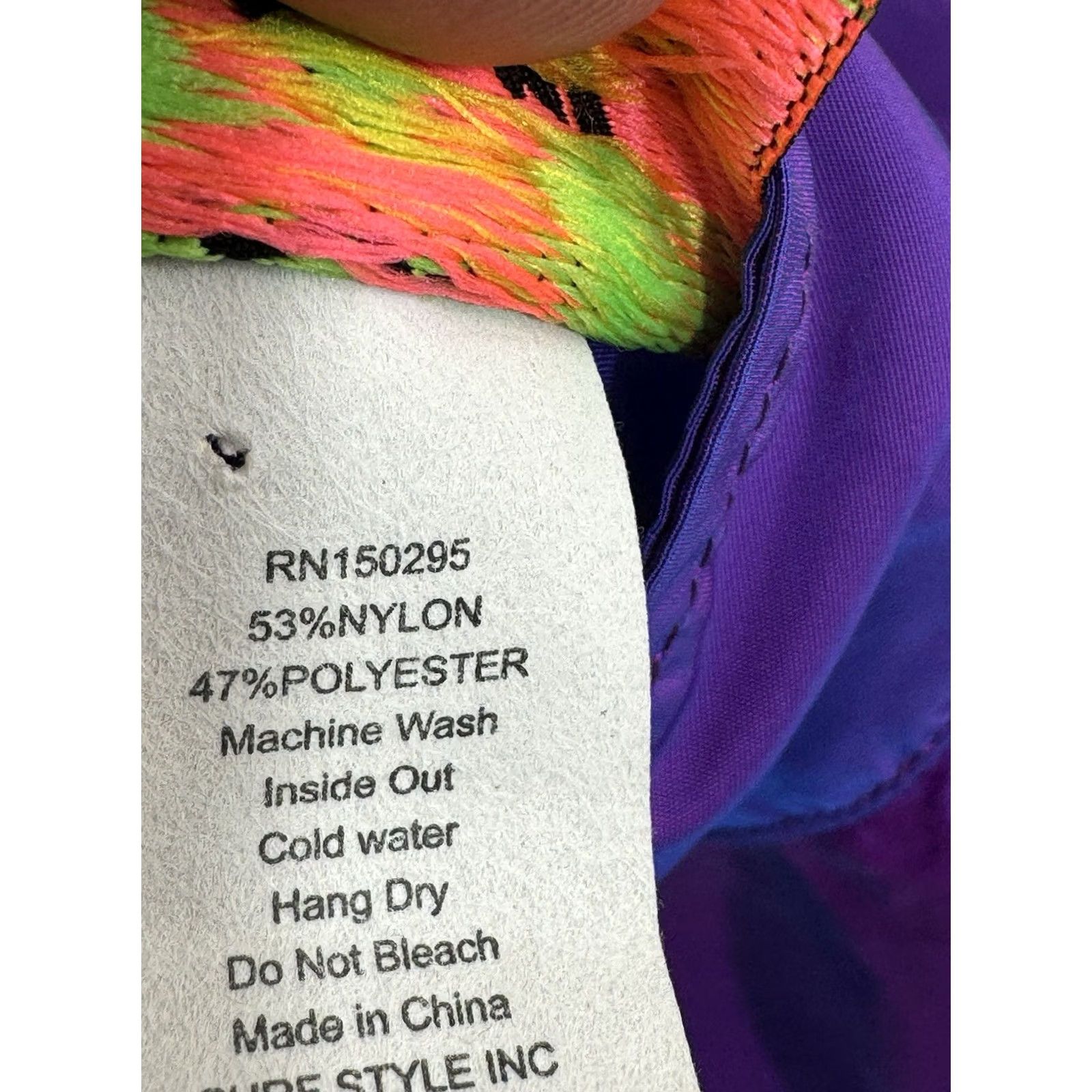 Vintage SURF STYLE Interplanetary Jacket - Vintage Bomber XL Purple - Mens - Nylon Blend - Regular Fit Size US XL / EU 56 / 4 - 6 Thumbnail