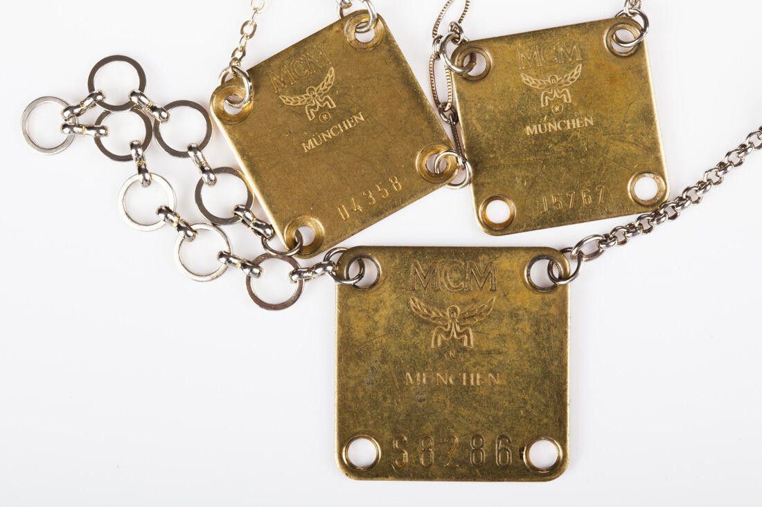 MCM MCM Brass Tag Flapper Necklace Size ONE SIZE - 3 Thumbnail