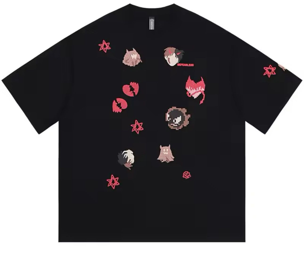 Japanese Brand Streetwear Cartoon Anime Devil Heart Gothic Print T Shirt Size US XL / EU 56 / 4 - 2 Thumbnail