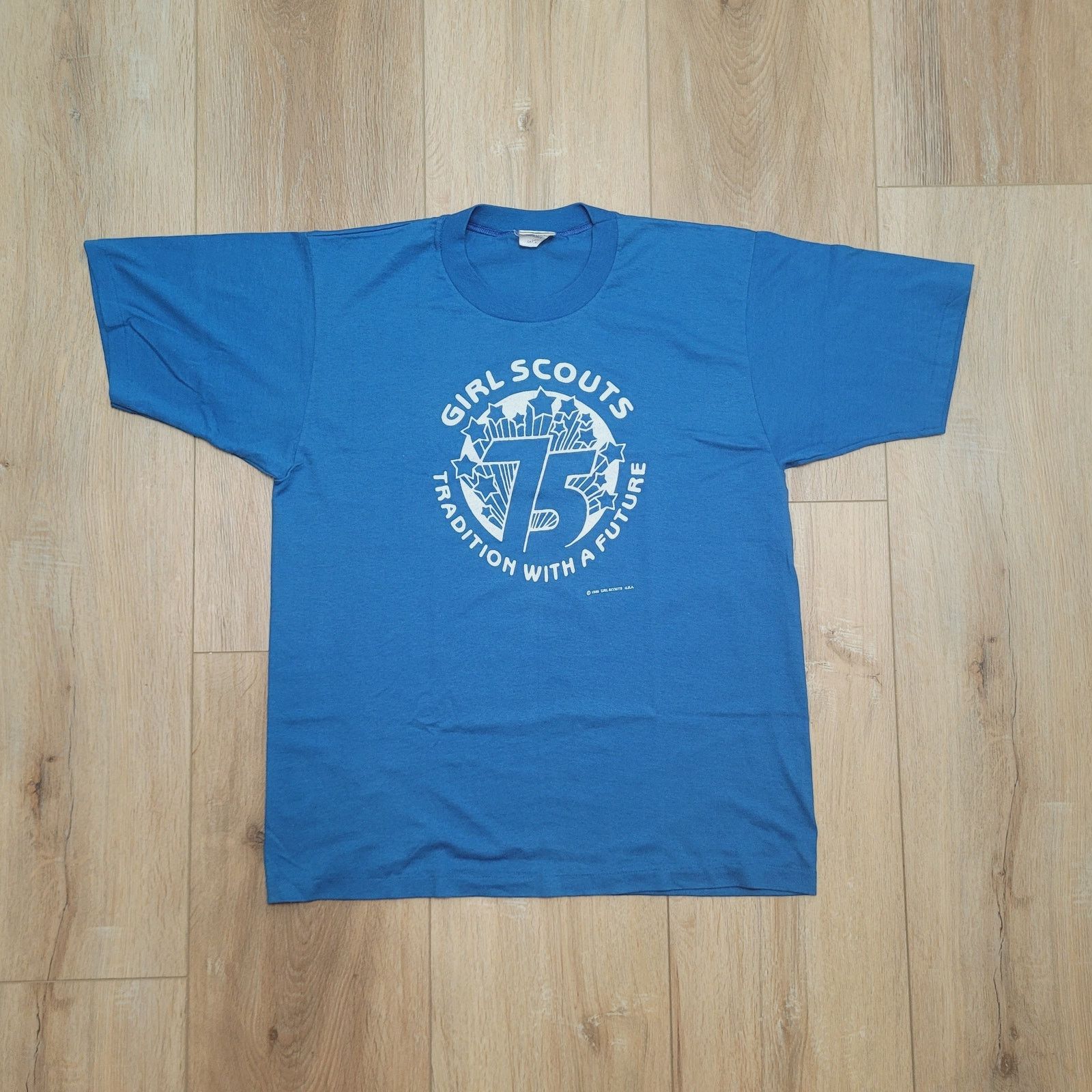 Vintage VTG 1986 Girl Scouts T Shirt M Single Stitch 75th Year Tee Size US M / EU 48-50 / 2 - 1 Thumbnail