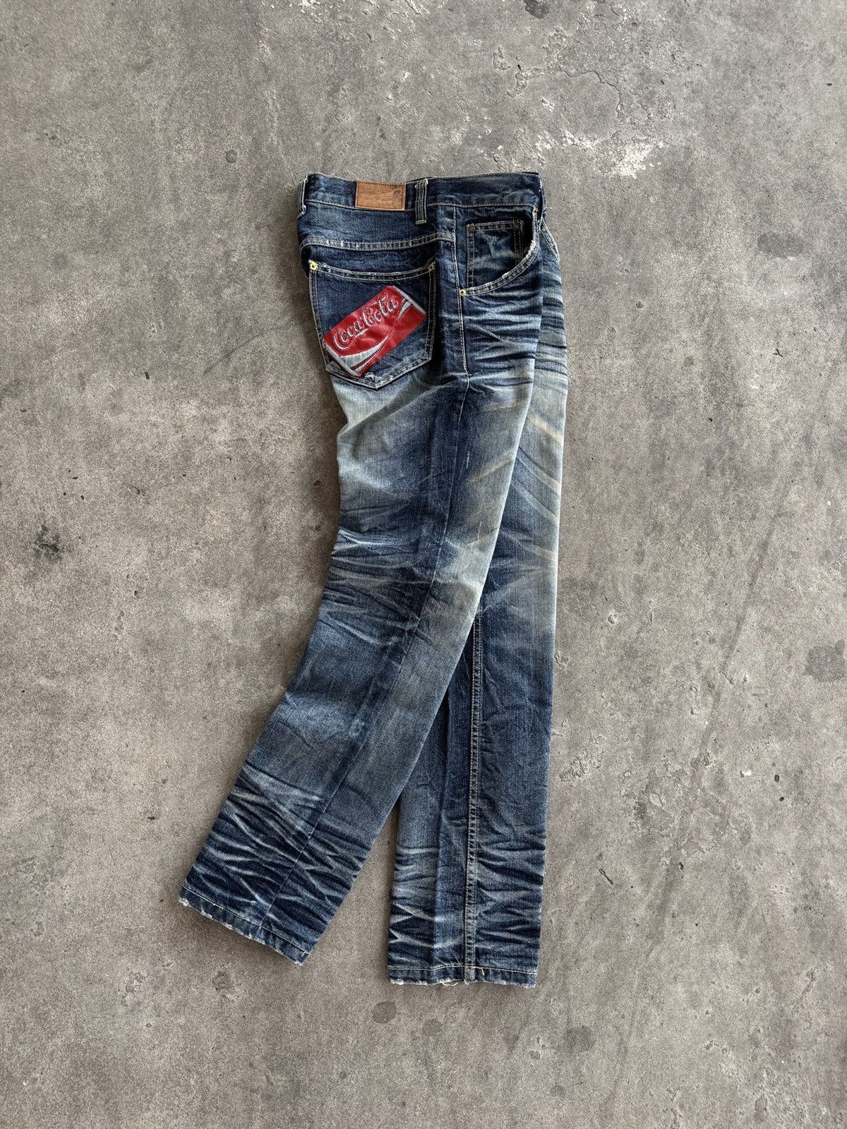 Japanese Brand Kello Distressed Fading Jeans lgb ifsix wasnine style Size US 32 / EU 48 - 9 Thumbnail